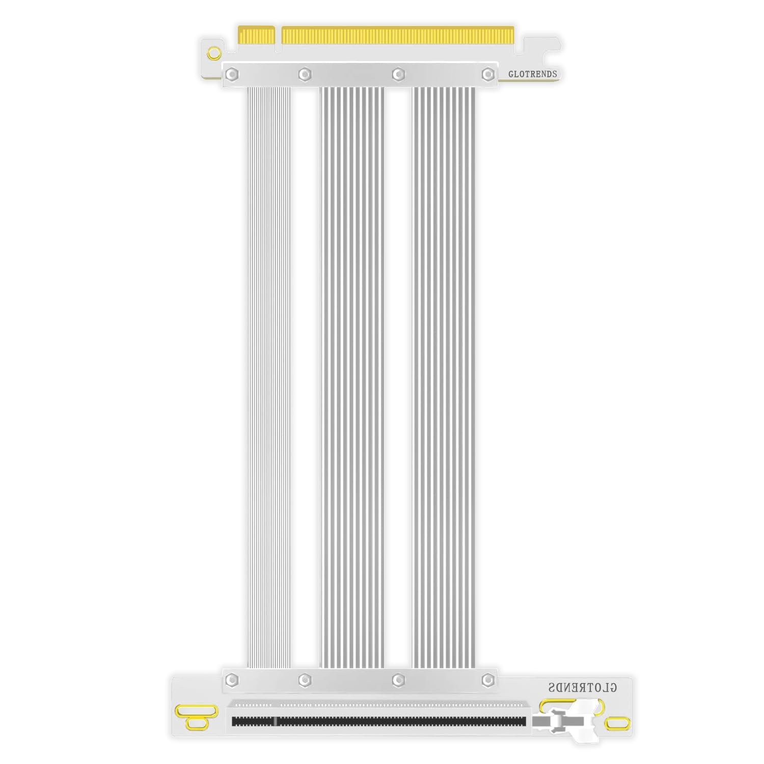 GLOTRENDS 200Mm Pcie 5.0 Riser Cable for RTX5090 RTX4090 RX9070 RX7900, Compatible with Pcie 5.0/4.0 Gpus, 90 Degree Right Angle for Vertical GPU Mount