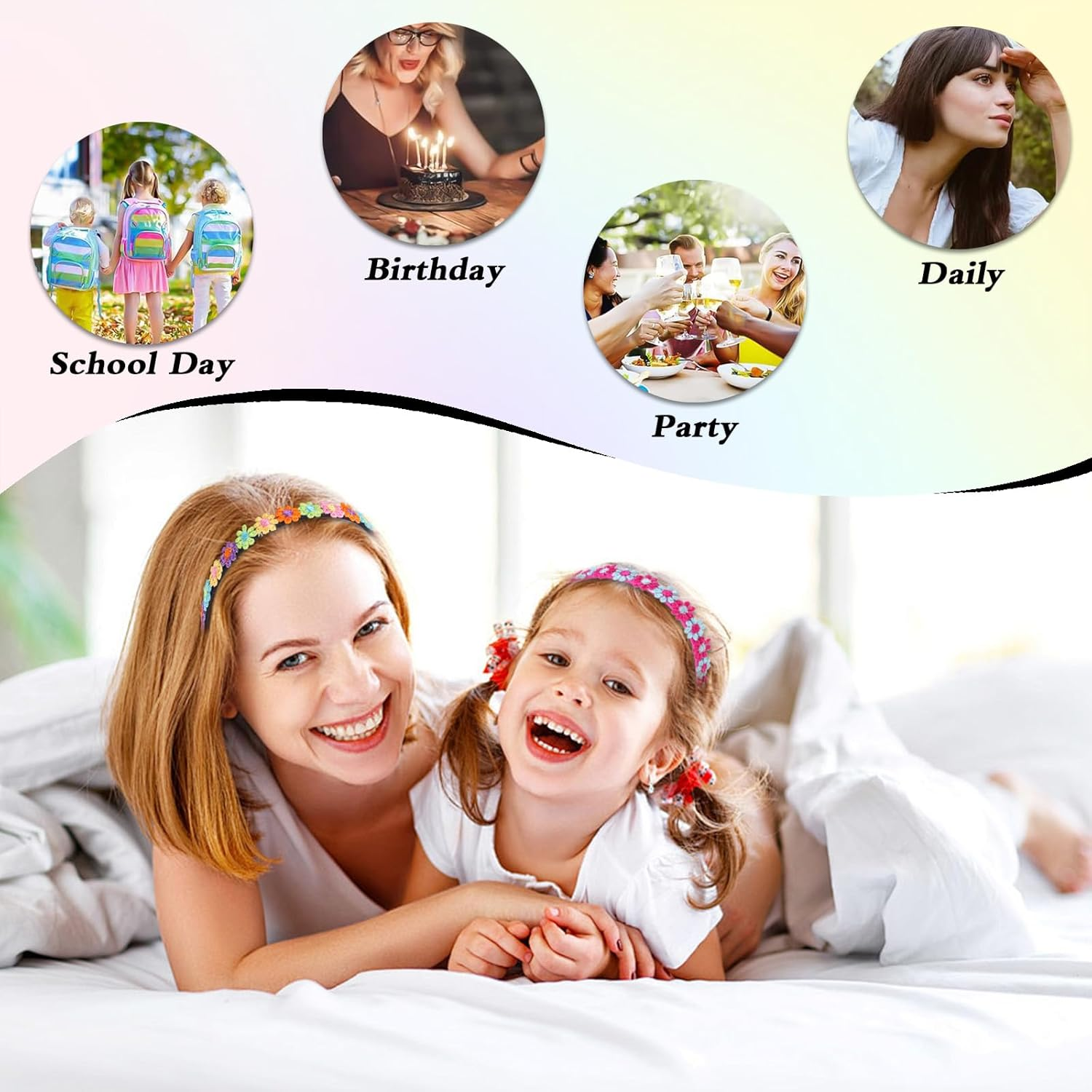 CZAYEFNH Headband for Women and Young Women - Cute and Stylish Headband for Everyday and Special Occasions, Flexible Size, Non-Slip and Lightweight image number 3