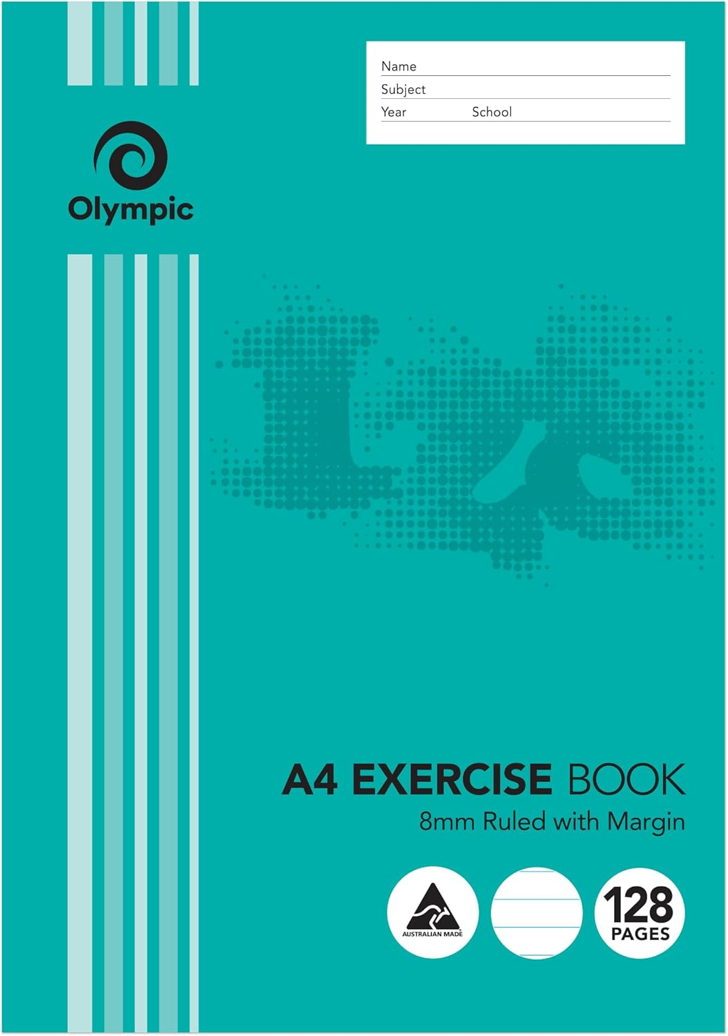 Olympic, A4 Exercise Book, 128 Pages, 8Mm Ruled with Red Margin image number 5