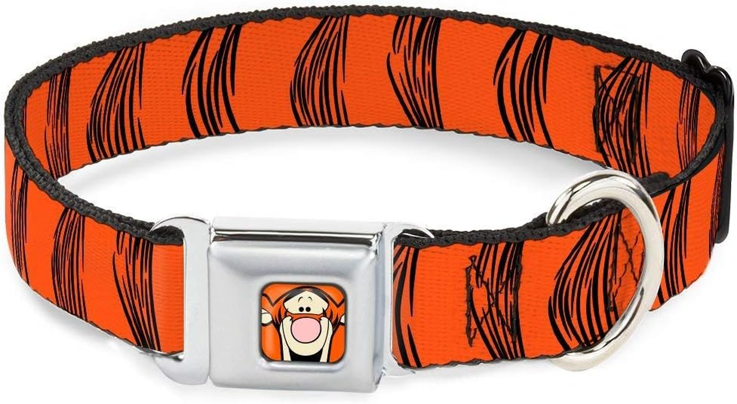 Buckle-Down DC-WDY273-L DYHP Hunny Pot Full Color Black/Browns Dog Collar, Large/15-26