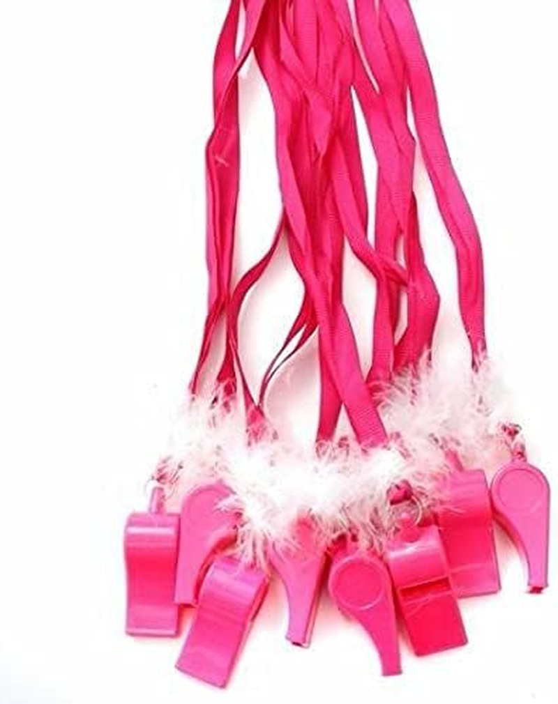 10 Pack Whistles Whistle Hot Pink Sports Cheerleader Hens Night Pink Games Party image number 4