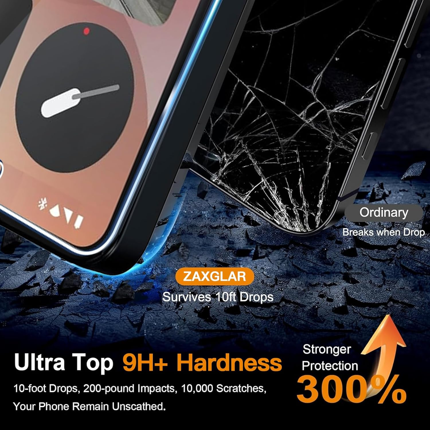 ZAXGLAR Screen Protector for Nothing Phone 3A for Tempered Glass, Pack of 2 Tempered Glass and 2 Camera Protection, HD Screen Protector, 9H Hardness Screen Protector image number 4