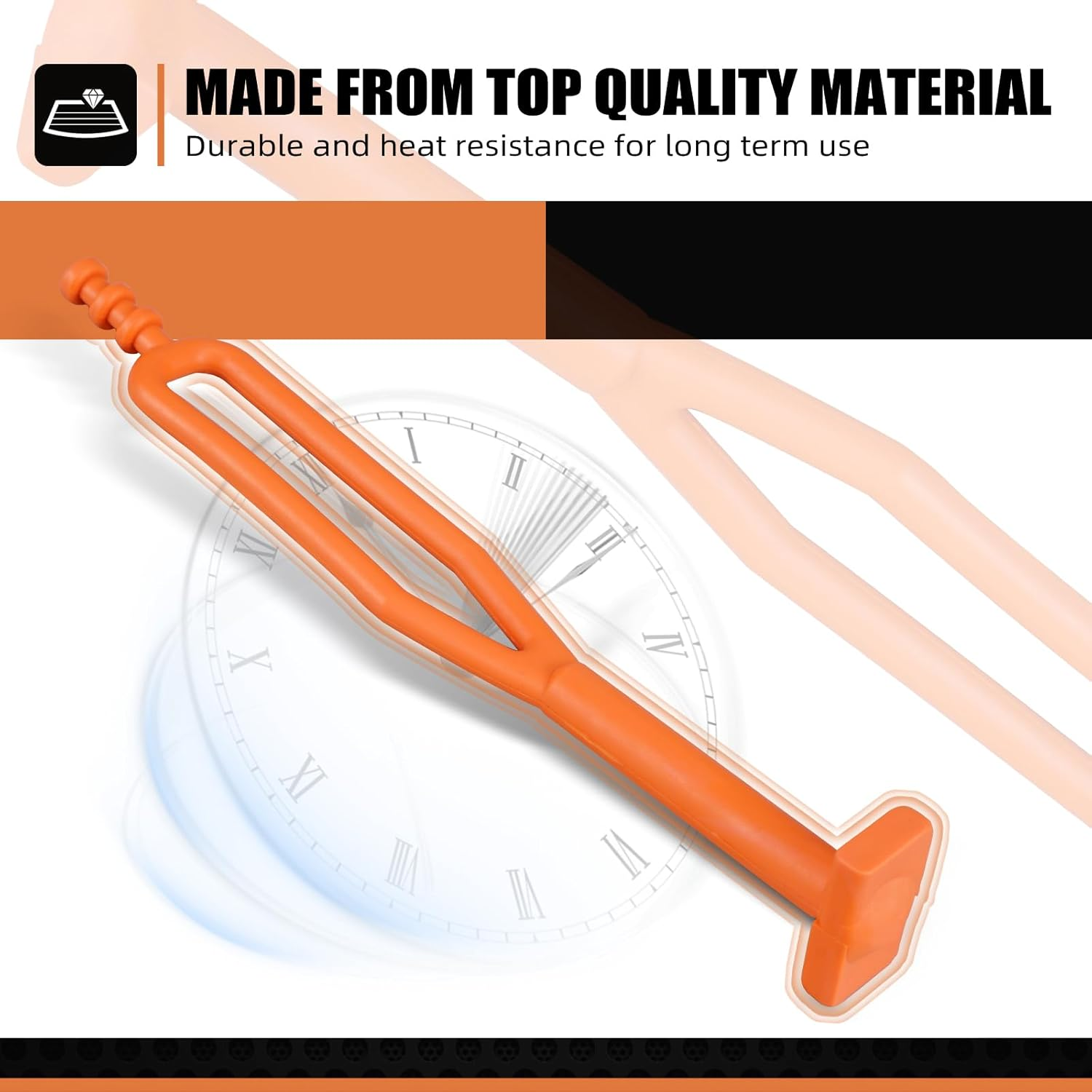 NICECNC Orange 145Mm Rubber Battery Strap Elastic Battery Strap Compatible with KTM 125-500 EXC/EXC-F/EXCF Six Days/Xc/Xcw/Xc-W/Xcw TPI/XCW Six Days/Xcf/Xcf-W/ 1998-2022 See Fitment