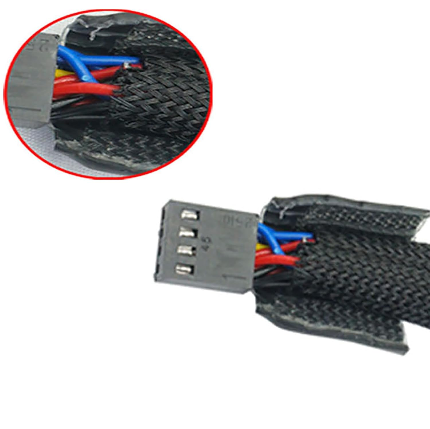 Tunghey 2Pack 1 to 4 Way PC Fan Splitter Cable, 4Pin PWM Fan Splitter, Sleeved Braided Adapter Computer PC Fan Extension Cable Converter for Computer, 4 Pin Fan Splitter 27CM (1To4) image number 2