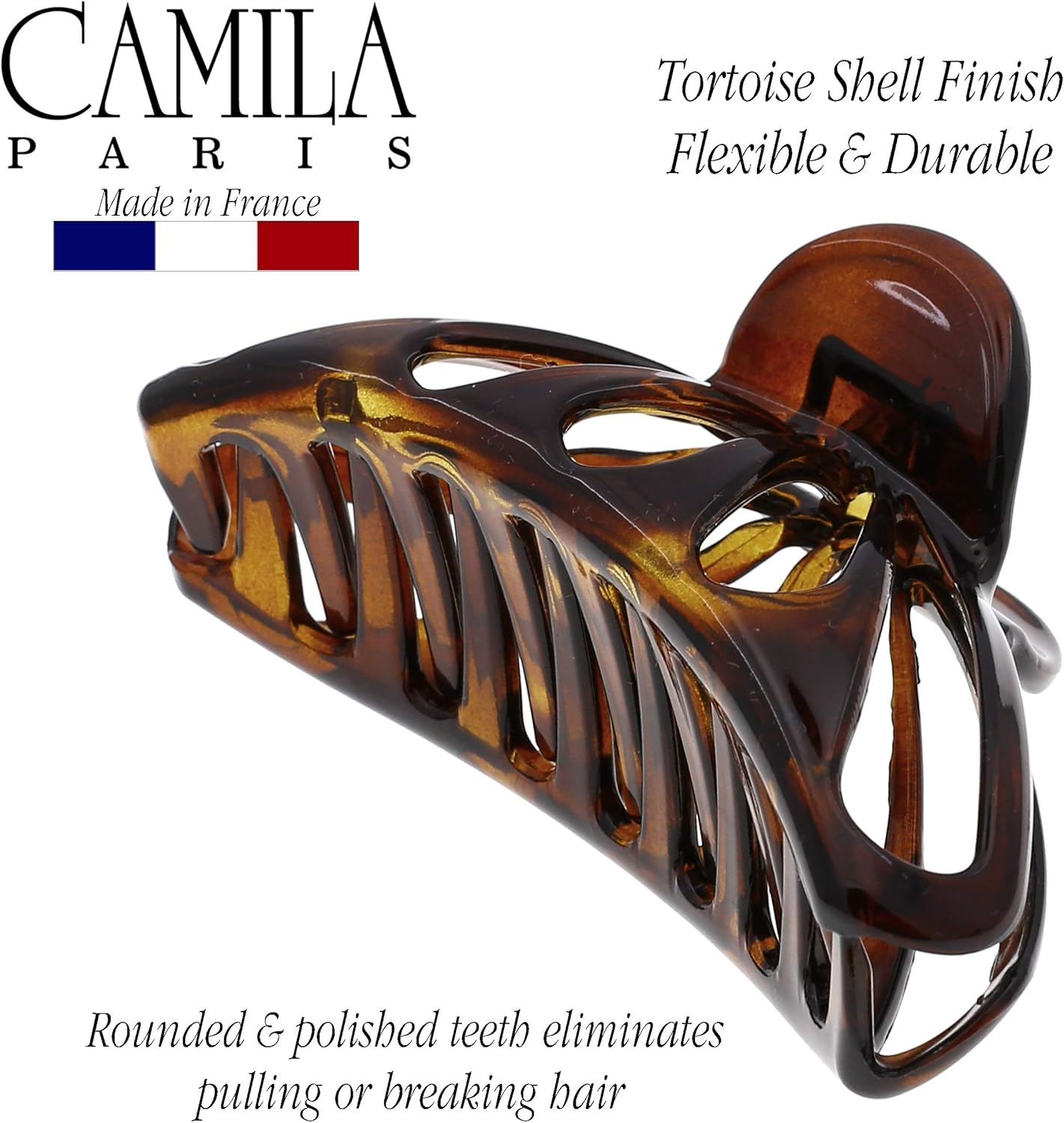 Camila Paris NV109 French Large Hair Clips for Women Thick Hair for Long Wavy Curly Hair, Girls Hair Claw Clips, Styling Big Hair Clip for Thick Hair, Strong Hold No Slip Grip Claw Clip Made in France image number 6