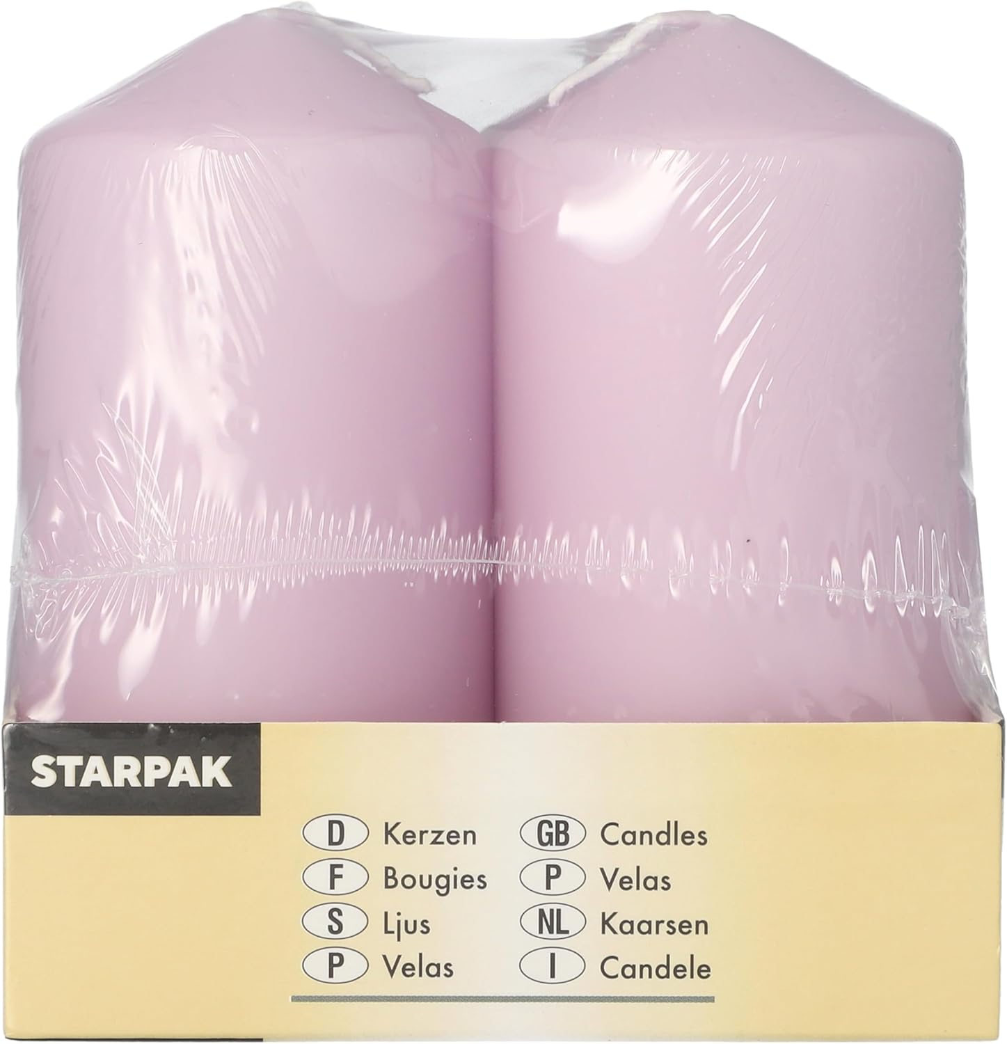 8 Pillar Candles Diameter 47 Mm 100 Mm Lilac image number 1