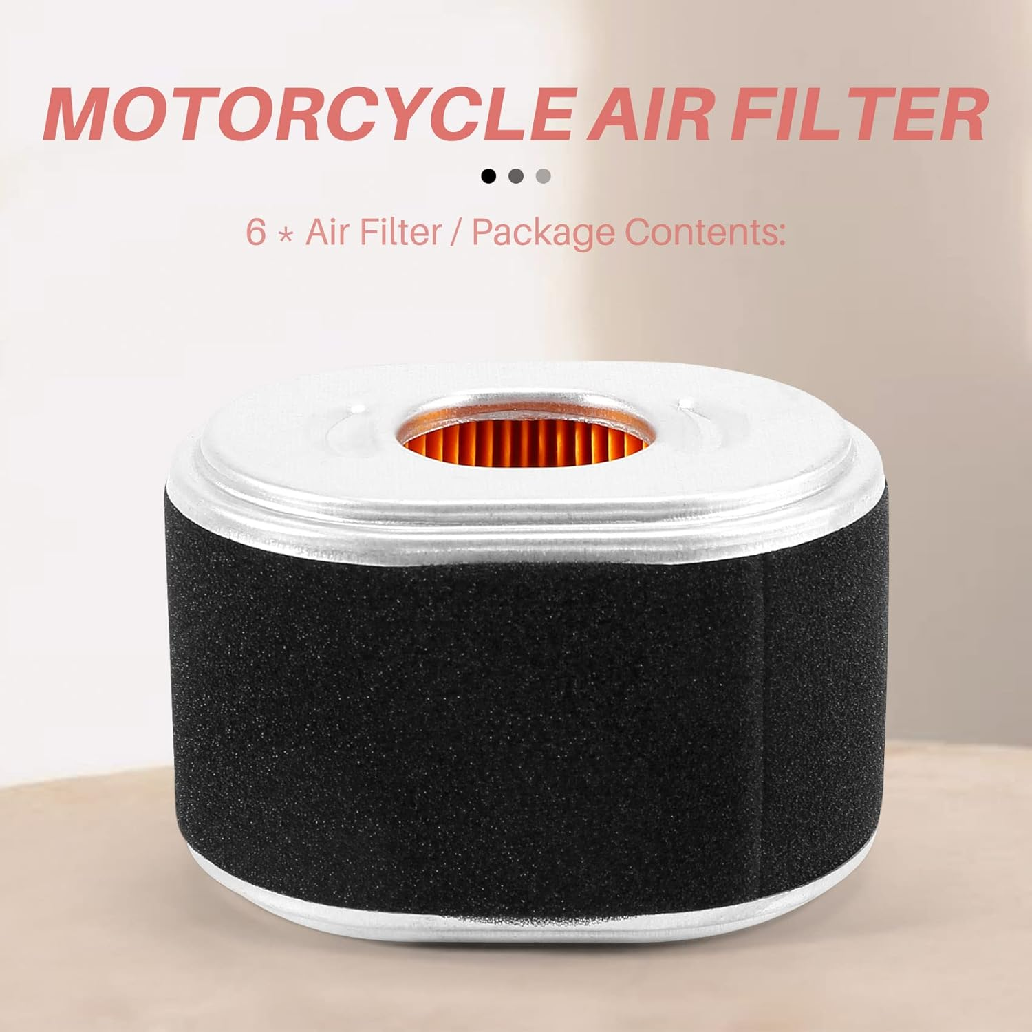 Qresthusa 6X Air Filter for GX120 GX140 GX160 GX200 17210-Z4M-821 17210-ZE1-821 -4274 AFZE18 17210-ZE1-517 5.5/6.5HP