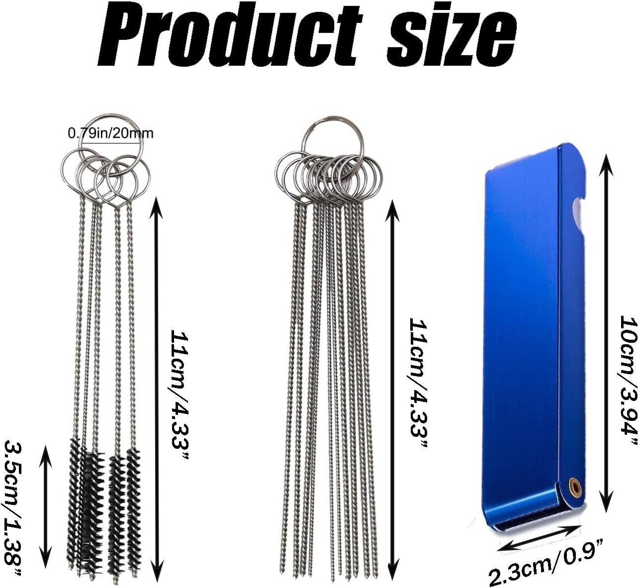 Wzenclave Carburetors Carbon Dirt Jet Remove Cleaner，39 Cleaning Wires Set + 15Cleaning Needles + 15 Nylon Brushes Tool Kitstainless Steel Carburetor Carbon Dirt Jet Remove Cleaner image number 5