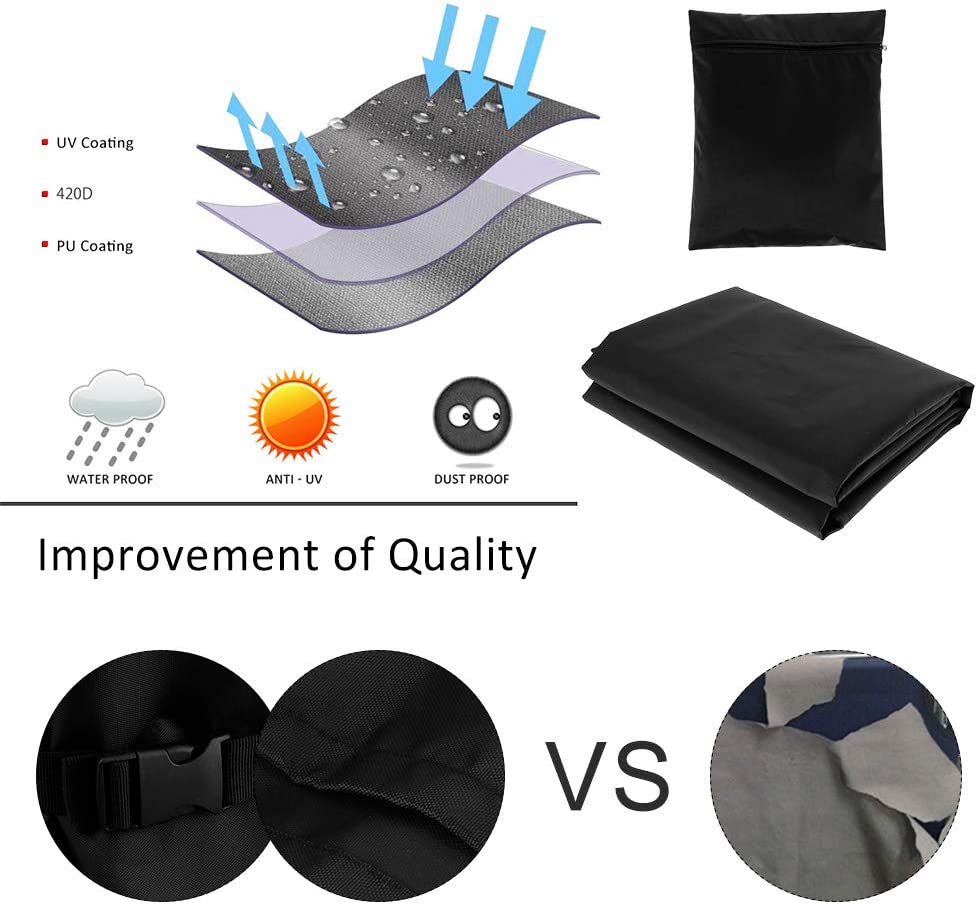 Dustproof Outdoors,Patio Heater Cover Oxford Waterproof,Patio Heater Cover Heavy Duty,Waterproof Outdoor Garden,Patio Gas Heater Protector Dust,Cover Snowproof Cover Uv-Resistant image number 6