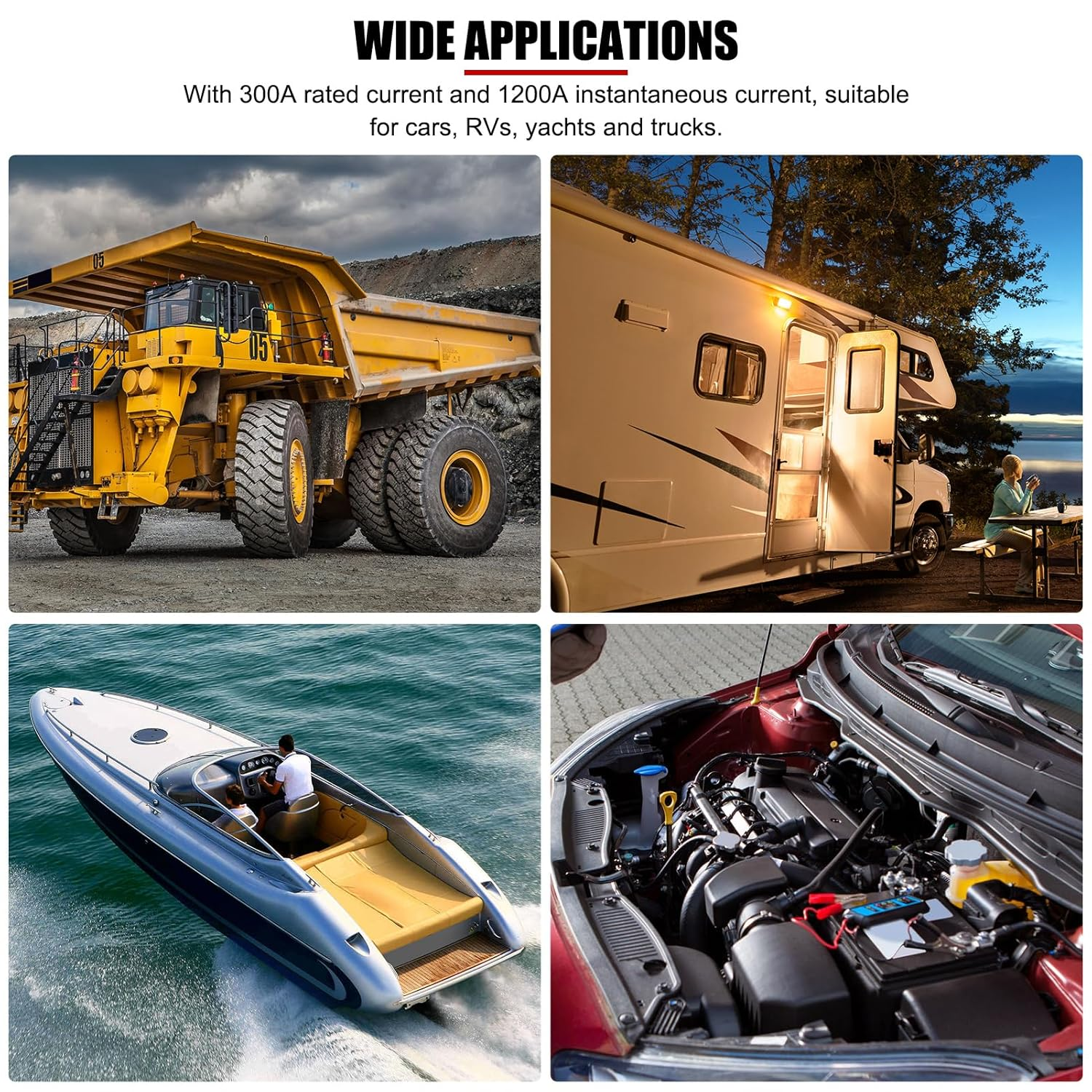 EVTSCAN 12V/24V DC 300A High Current Battery Isolator Cut off Switch, with Removable Key and Dust Cap, for Car, Truck, RV, Boat, Yacht image number 2