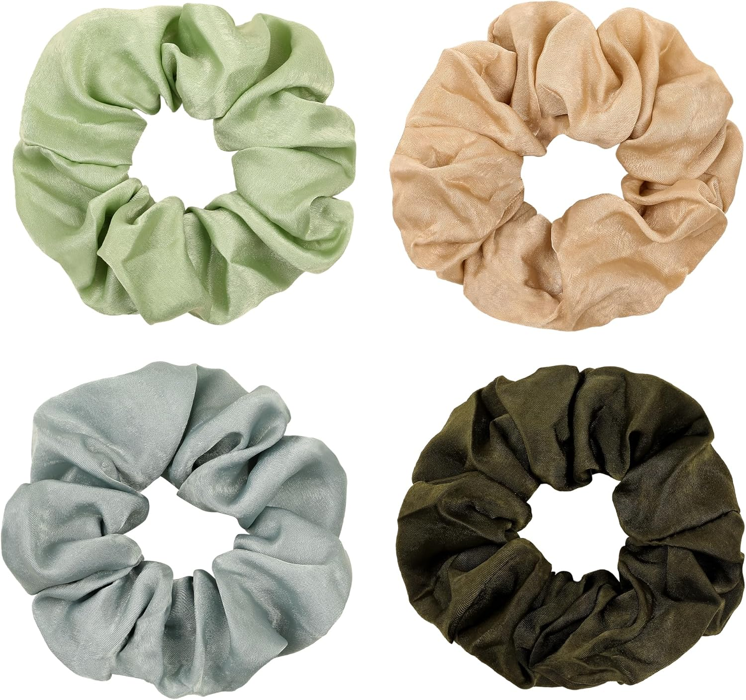Scrunchies for Women & Girls - Big Cotton Scrunchies for Thick or Thin Hair, No Crease Ponytail Holders