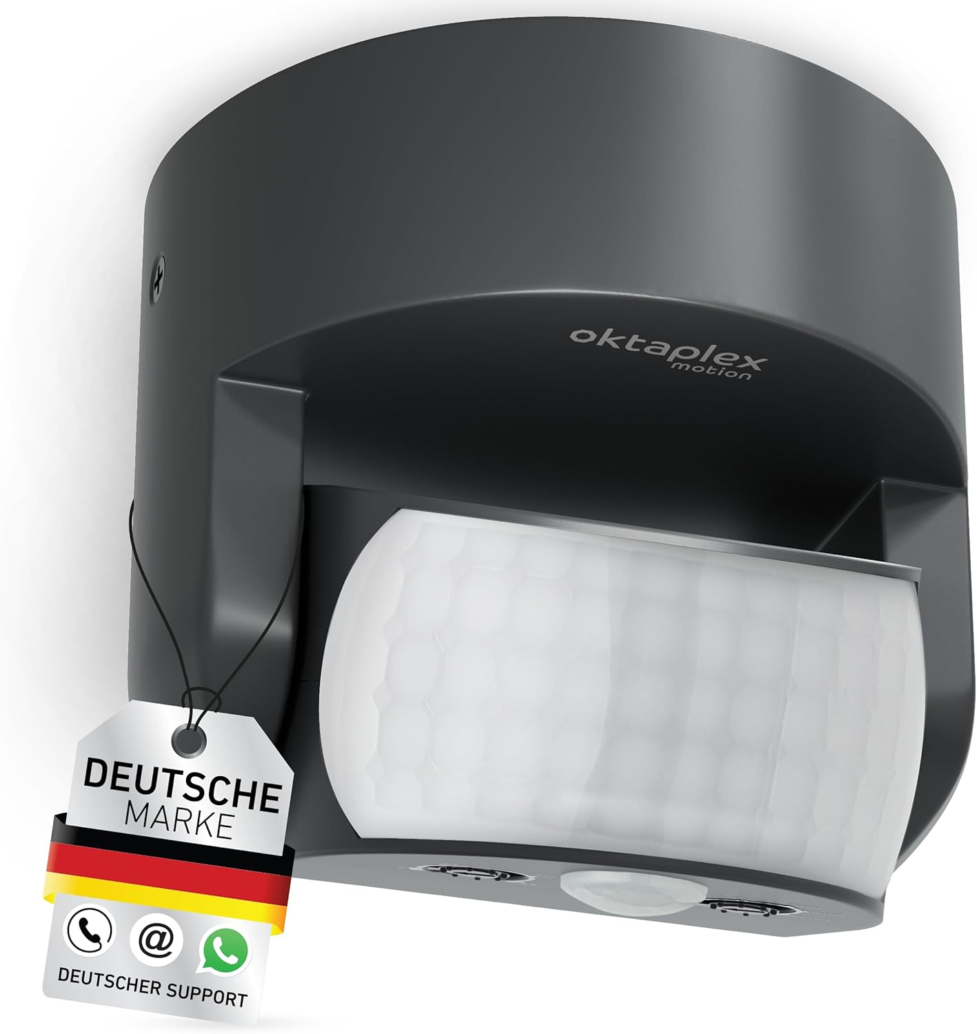 Oktaplex Bea Motion Sensor Outdoor IP65 Swivelling 180&deg; Infrared Sensor 12 M Range 230 V Anthracite with Twilight Sensor image number 1