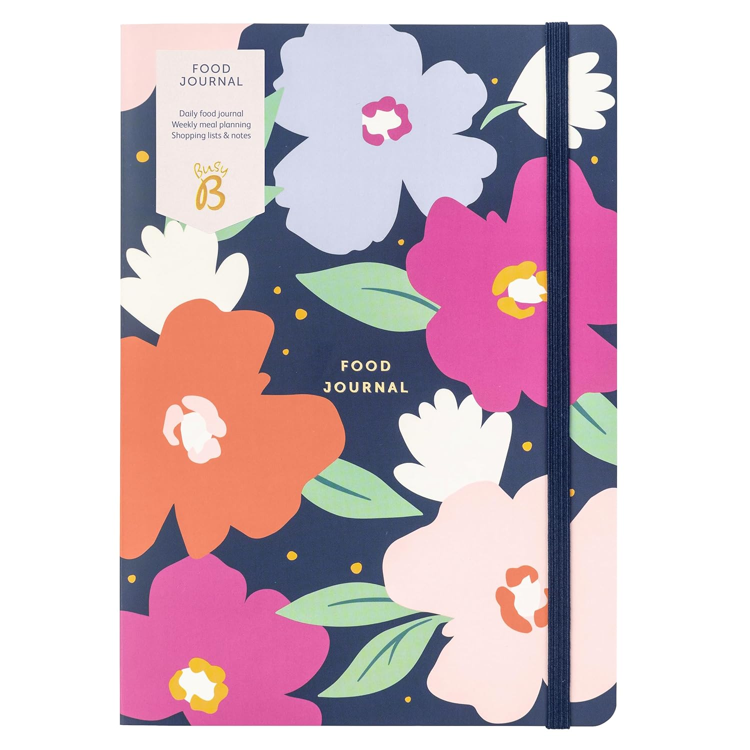Busy B Food Journal - Floral Daily Food Journal with Weekly Meal Planning, Shopping Lists & Notes. Planner to Help Track Weight Loss - Works with Weight Watchers and Other Diet Plans! FSC&reg; Certified image number 3