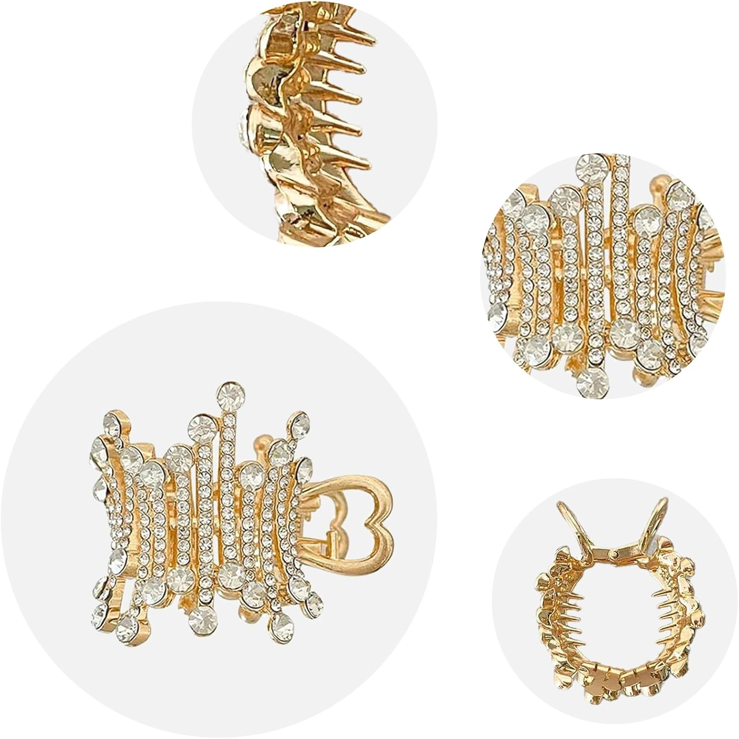 Xiciki High Ponytail Holder, Women'S Hair Clips for Thick Hair, Non-Slip Metal Hair Clip for High Ponytail Clips, Hair Clip for Ponytail, Ideal for Everyday Use and Sports image number 1