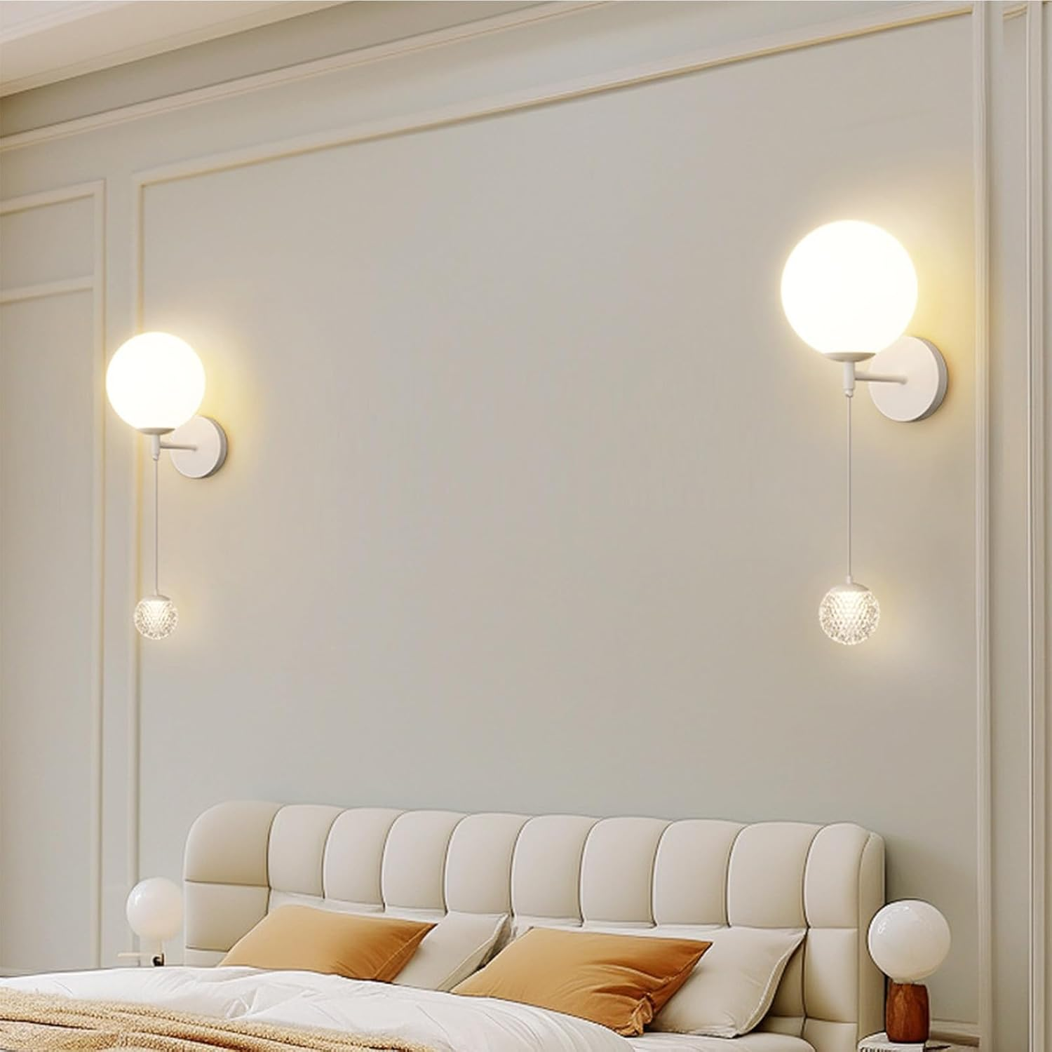 LED Indoor Wall Lights Modern Aluminum Wall Lamps Length Adjustable Wall Sconces Metal Lighting Fixture for Restaurant Living Room Bedroom Bedside Decor Hallway (White Light,A) XXZ image number 4