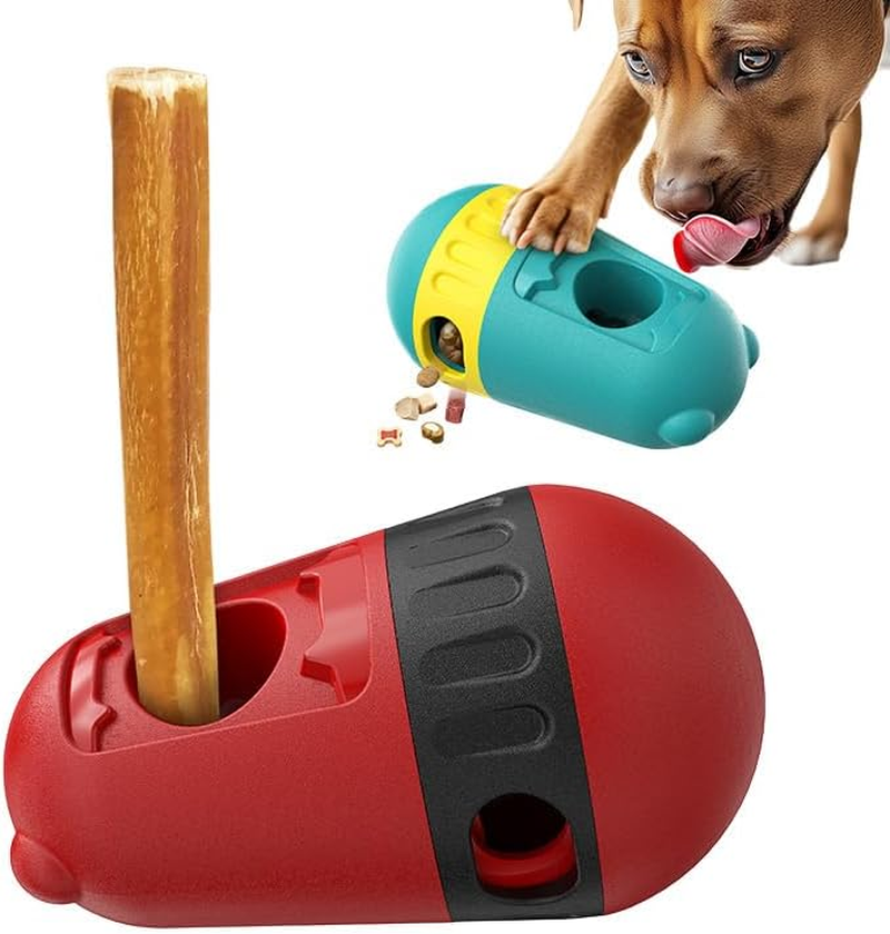 Dog Treat Dispenser Toy Ball, Interactive Snoop Dog Toys, Topple Dog Puzzle Toy, Dog Toys to Keep Them Busy, Slow Feeder Treat Dispensing Dog Toys (Green)