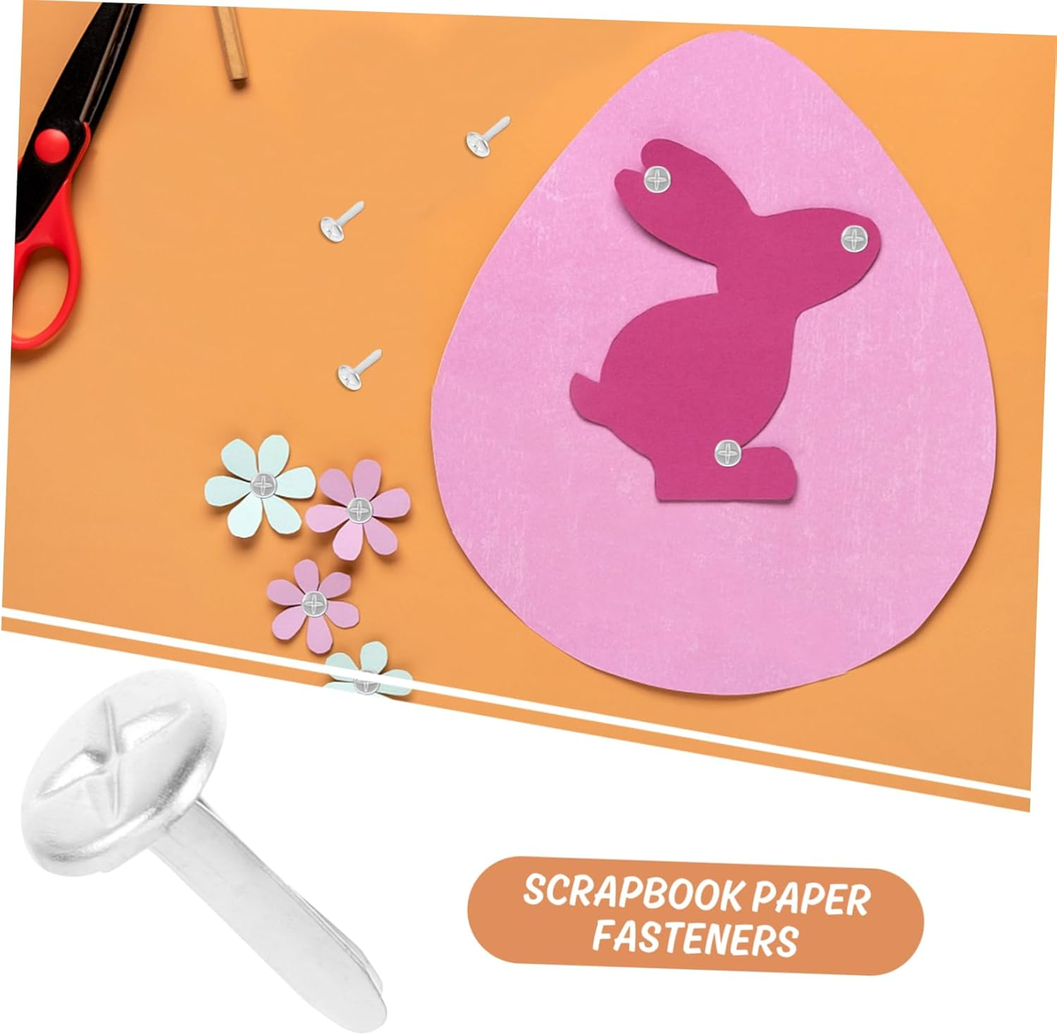 OSALADI 100Pcs Scrapbooking Paper Fasteners Fasteners for Crafts Decorative Nails for Boys and Girls DIY image number 1