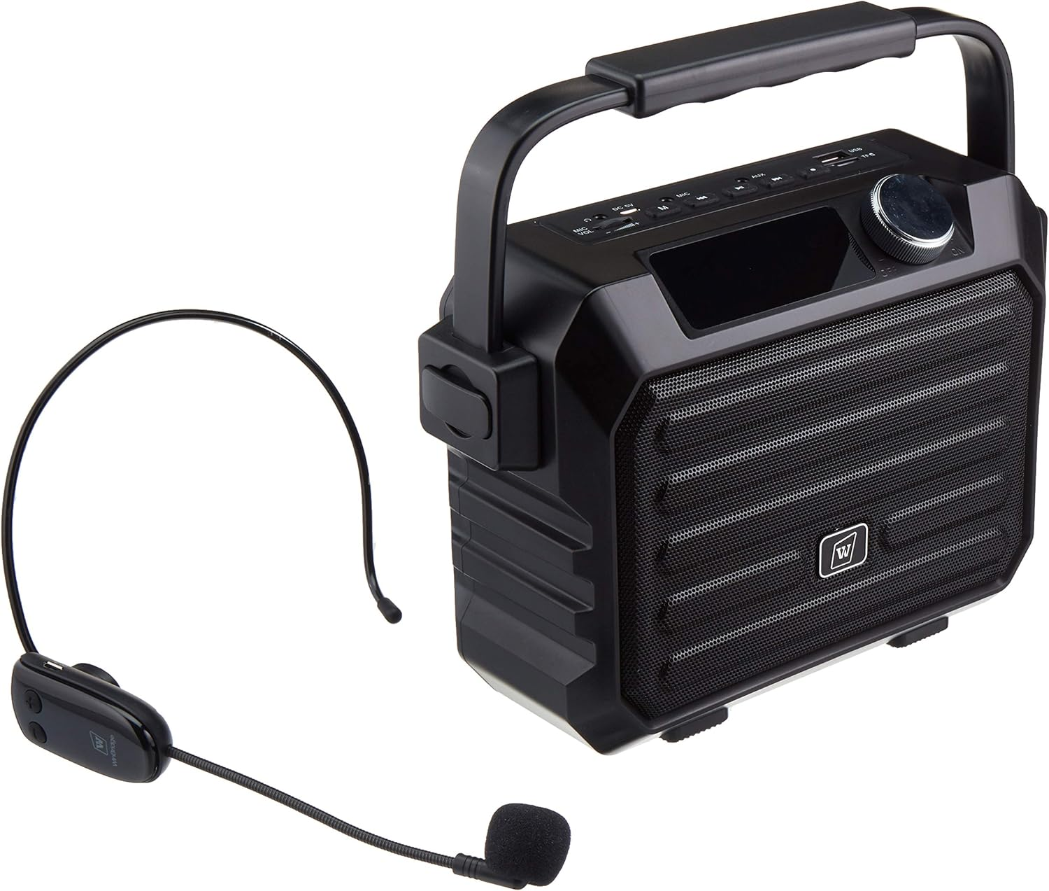 Portable Mini Bluetooth PA System with Wireless Headset Microphone 30W Personal Pa Speaker Rechargeable Voice Amplifier Supports Echo/Fm Radio/Aux-In Mode/Usb Input/Tf Card image number 2