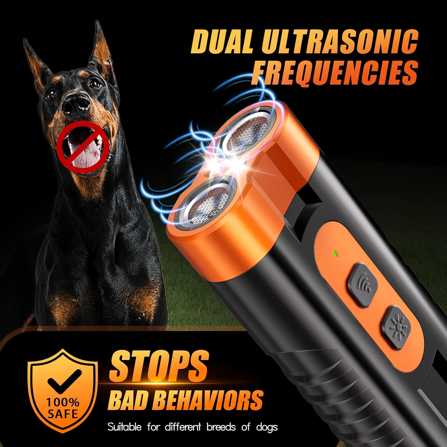 LOVELEDI anti Dog Barking Device, Rechargeable Dogs Bark Deterrent Devices, Ultrasonic Dog Bark Control for Own or Neighbor'S Dog Training Indoor Outdoor Use, Pet and Human Friendly, Effective & Safe image number 4
