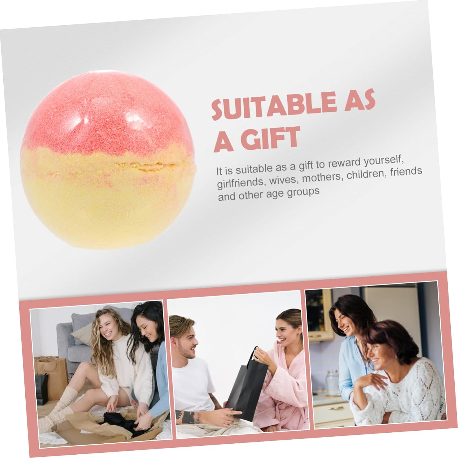 WRITWAA Sea Salt Bath Bomb Essential Oils Boys and Girls Bomb for Party Favors for Mom Mom image number 3