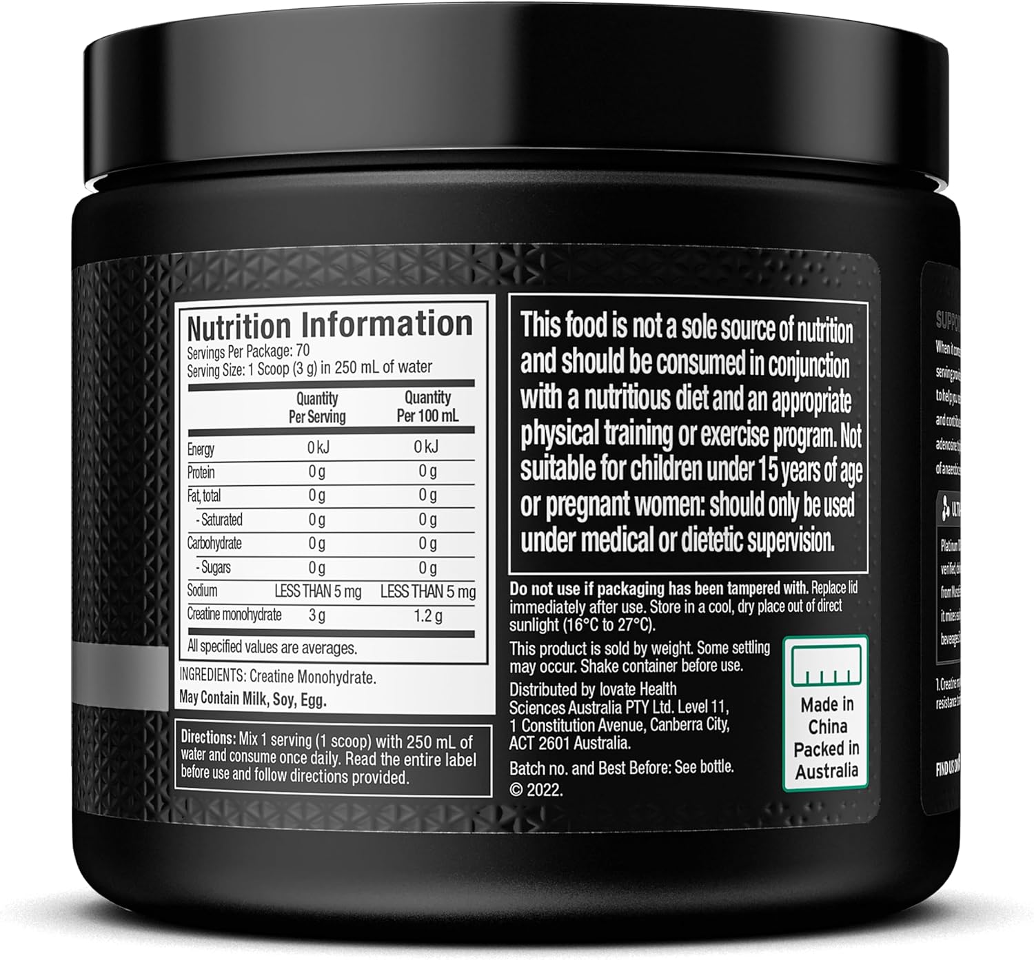 Muscletech Platinum 100% Creatine Powder 210 G image number 1