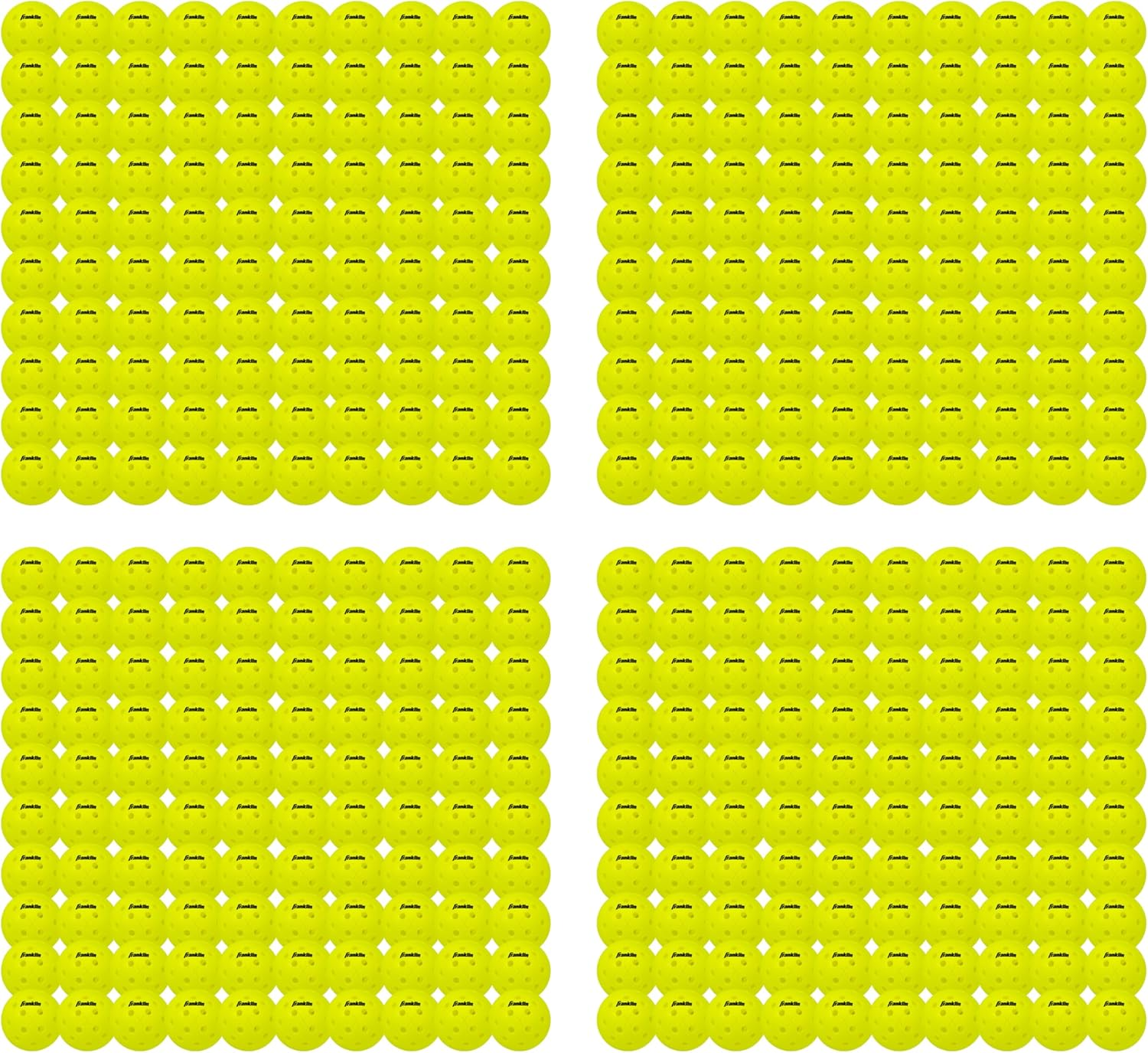Franklin Sports Pickleball Balls - USA Pickleball (USAPA) Approved - Official US Open Ball - 3 Packs, 12 Packs, 36 Buckets, 100 + 400 Bulk Packs