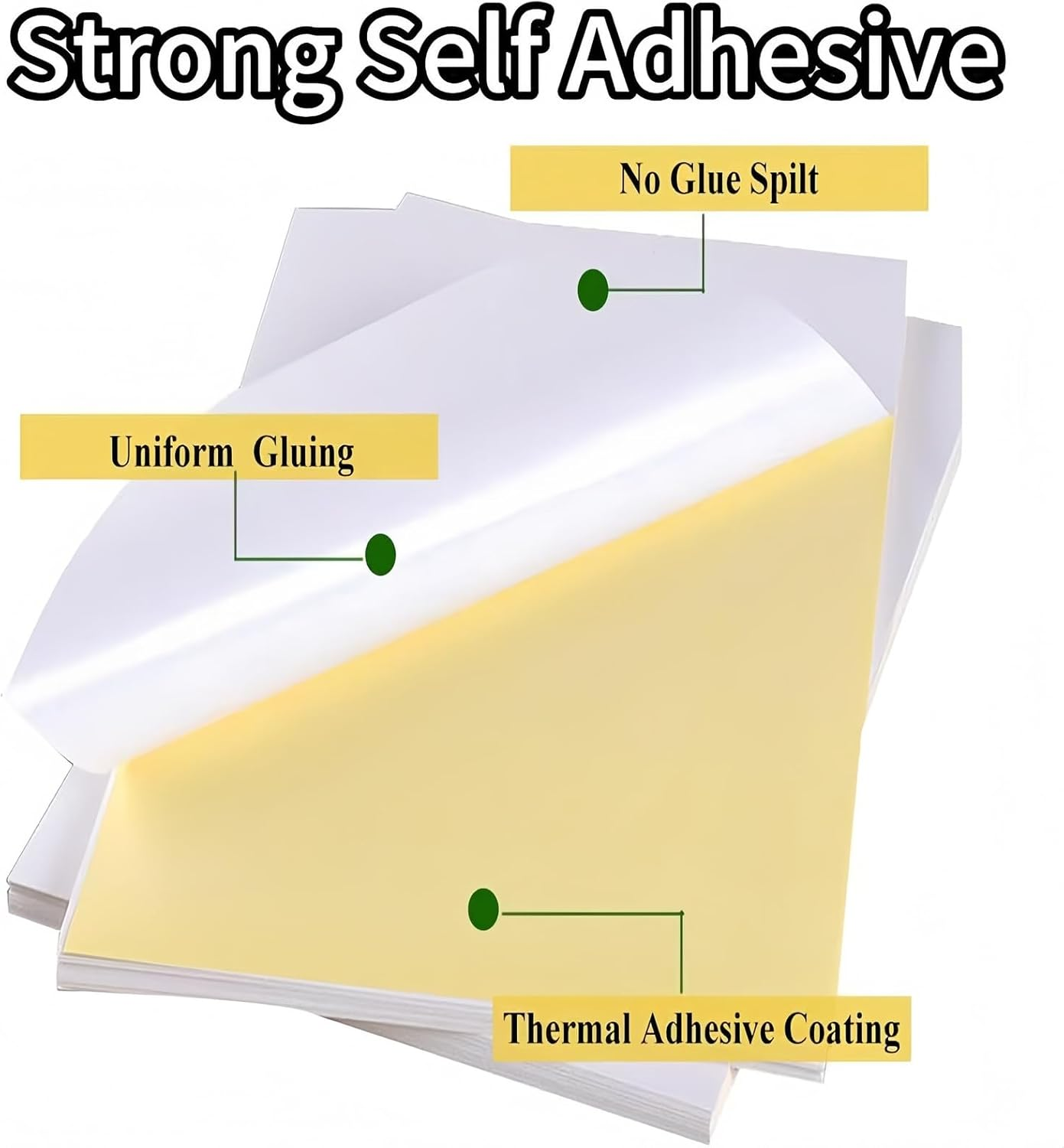 A4 Sticker Paper 100 Sheets, Self-Adhesive Matte Sticker Printer Paper Full Sheet Labels, Sticker Paper for Inkjet and Laser Printer Photo Paper, Shipping Labels, DIY, Office image number 5