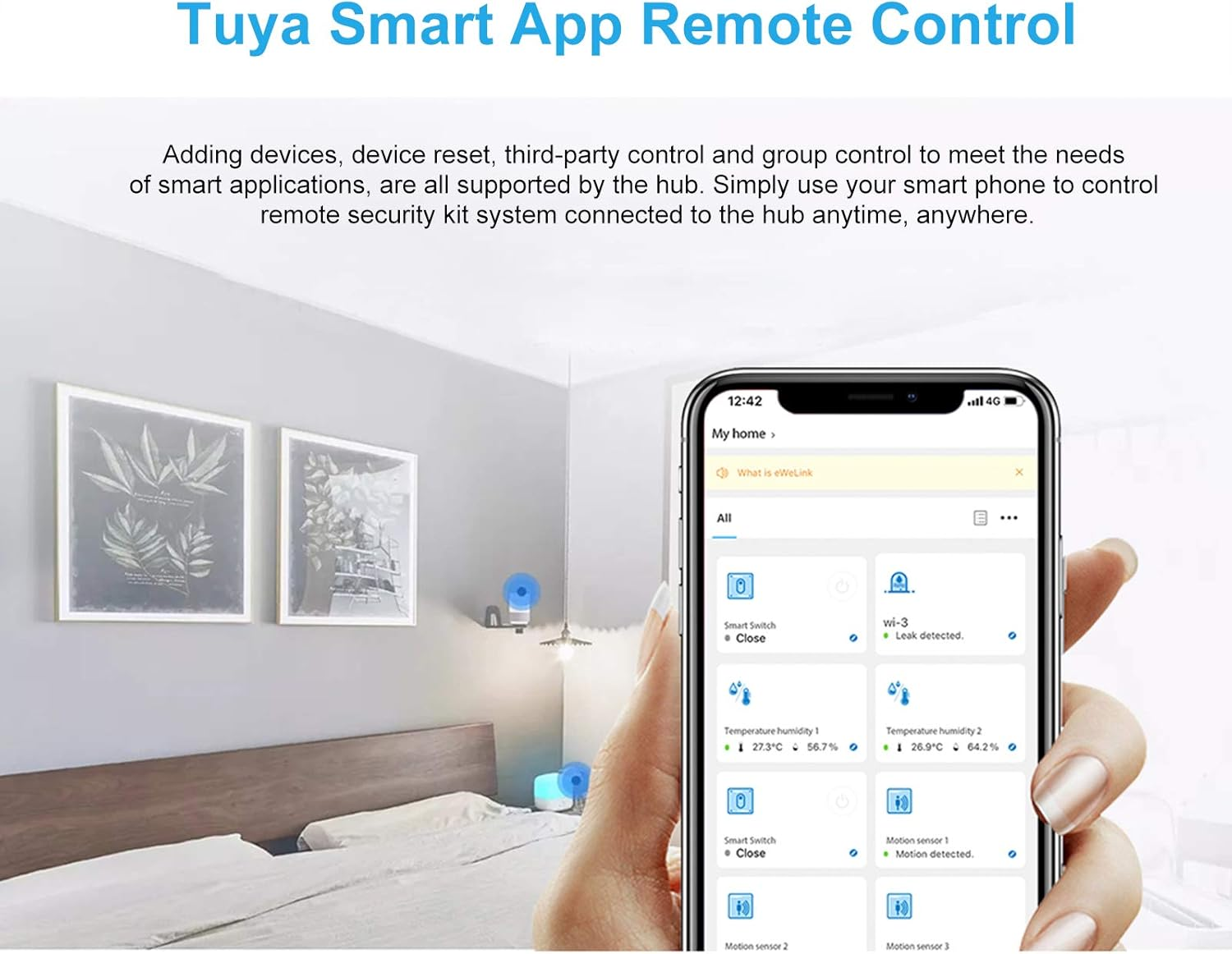 Staright Wifi + BT Hub Smart Gateway Hub Smart Home Bridge Smart Life APP Wireless Remote Controller via Home App Control image number 1