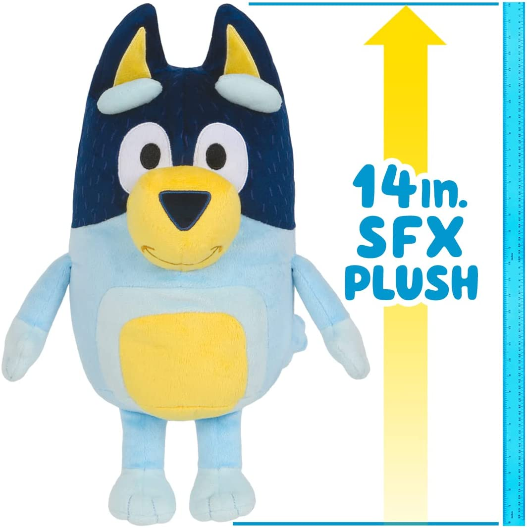 Bluey Talking Bandit (Dad) 30.4Cm Talking Plush Bandit Plush Toy with 9 Phrases and Bluey Theme Song image number 6