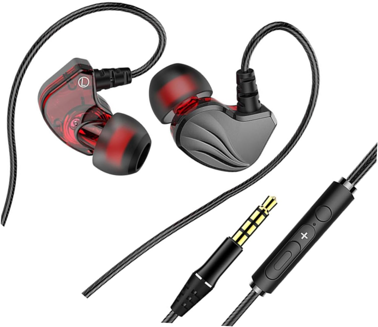 GARIOUANS Wired Headphones Plug Bass Headphone In-Ear Earphone for Mobile Sound Cord Earphones Suitable for Phone and Tablet Use image number 5