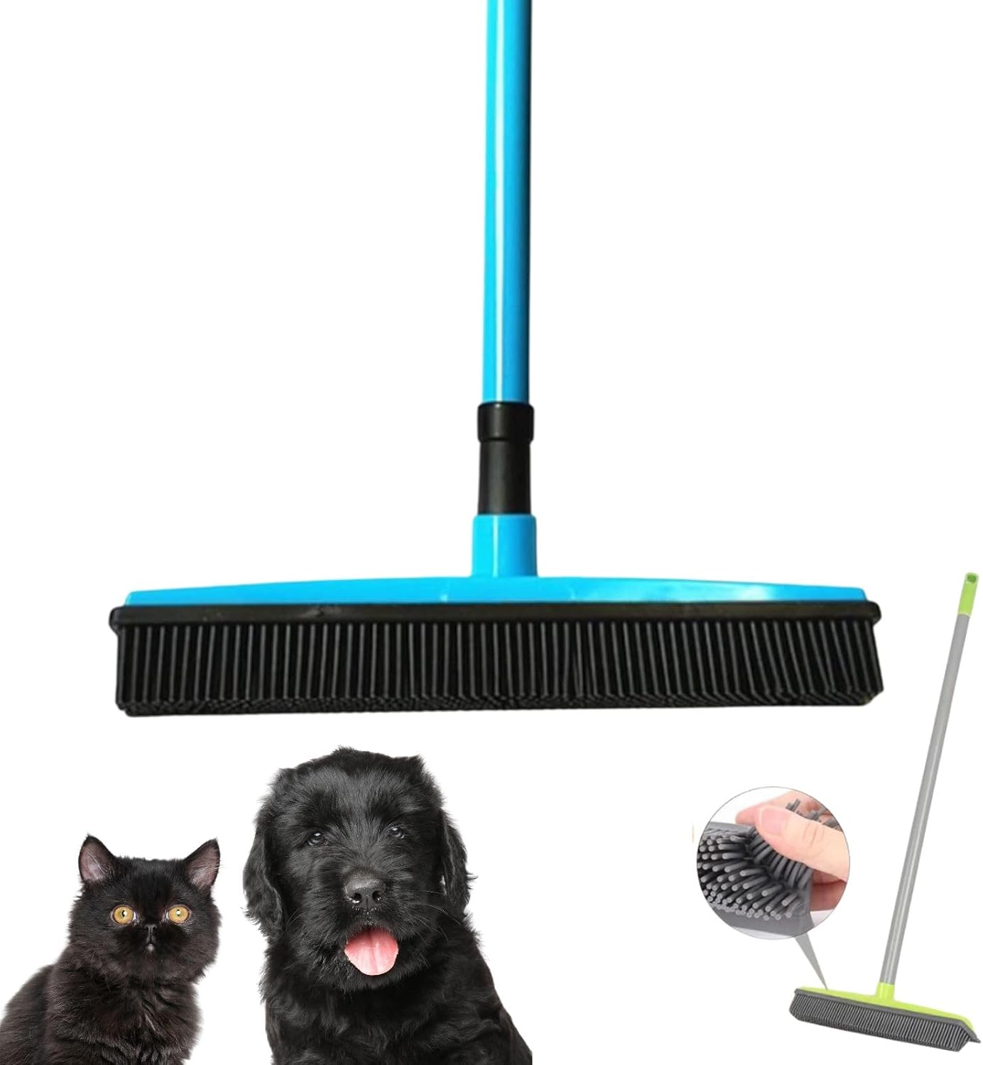 Petibo Pet Broom,Petibo Pet Hair Remover Broom,Petibopet Hair Removal Broom,Petibo Pet Fur Removal Broom,Pet Hair Removal Broom,Silicone Broom Pet Hair,Carpet Broom for Pet Hair (Black)