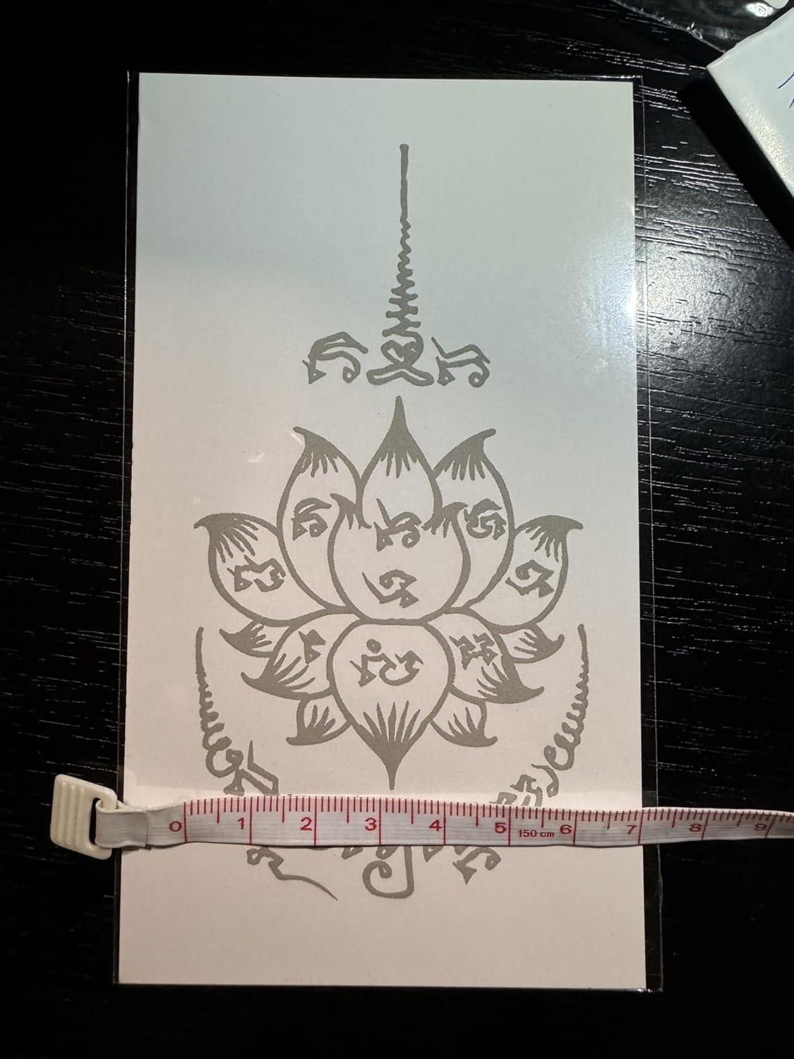 X2 SAK YANT "LOTUS" Thai Thailand Temporary "Herb" Tattoo Sticker Body Art Tattoos Bua Sawan image number 5