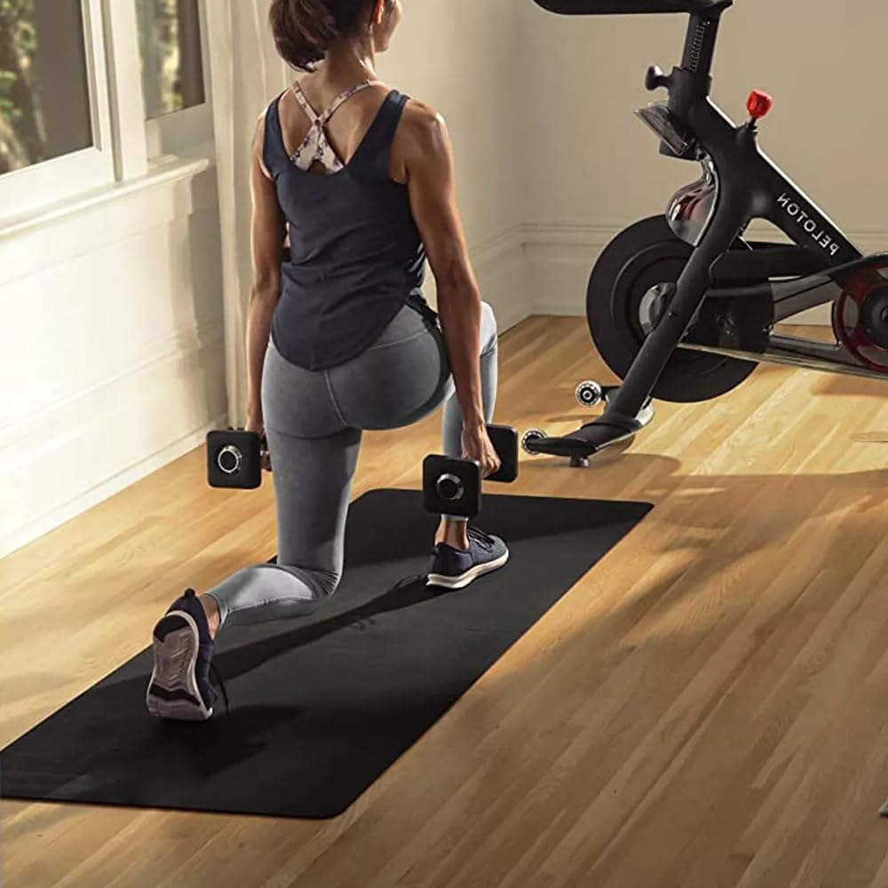 Exercise Equipment Mat, Bike Mat,Non Slip Foam Pad,Treadmill Mat,Noise-Reducing Floor Mats, for Stationary Indoor Bike,Hardwood Floor, Gym Equipment image number 5