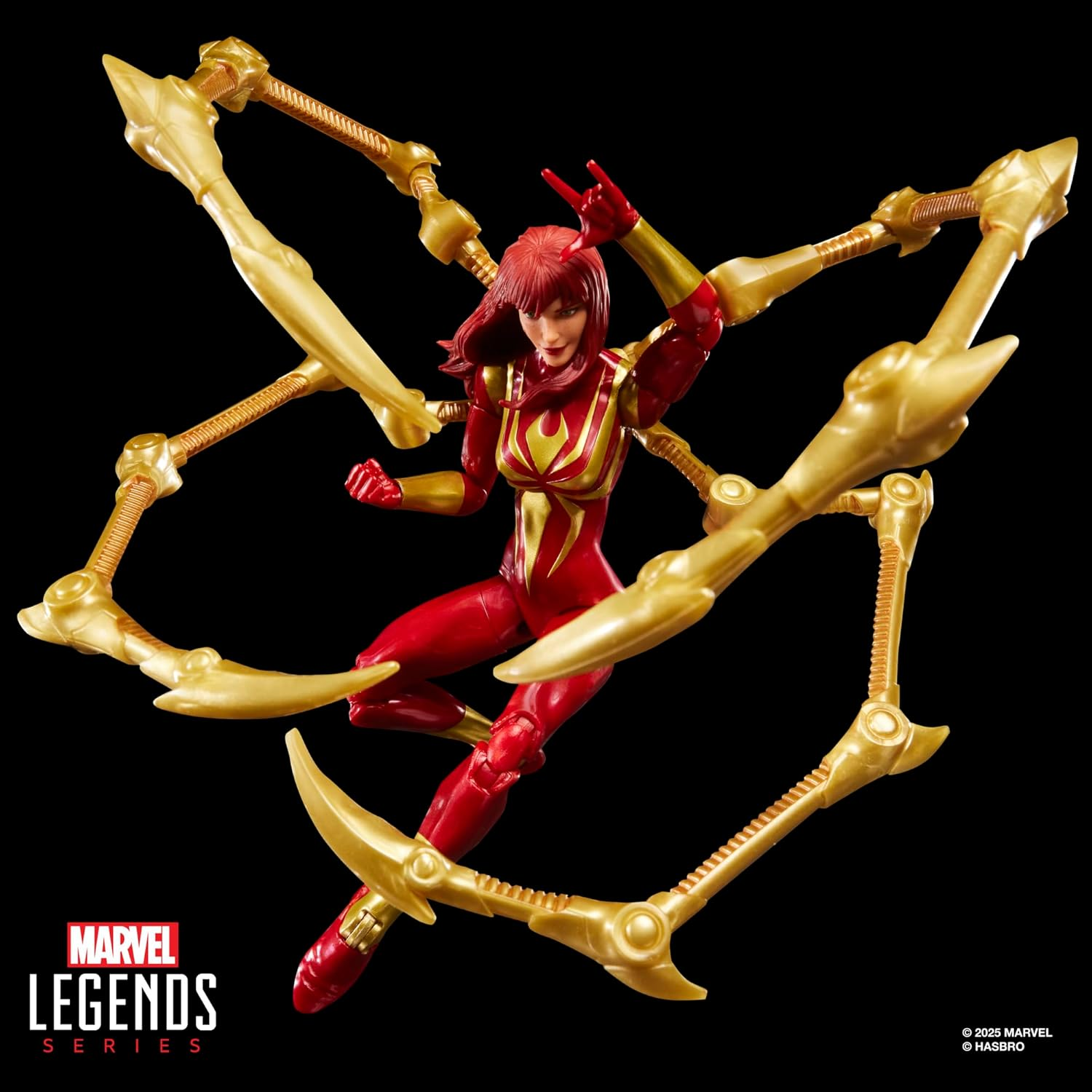Marvel Legends Series Magic: the Gathering Mary Jane Watson (Iron Spider), 6-Inch Spider-Man Action Figure; Exclusive Foil Collectible Card Game Trading Card image number 2