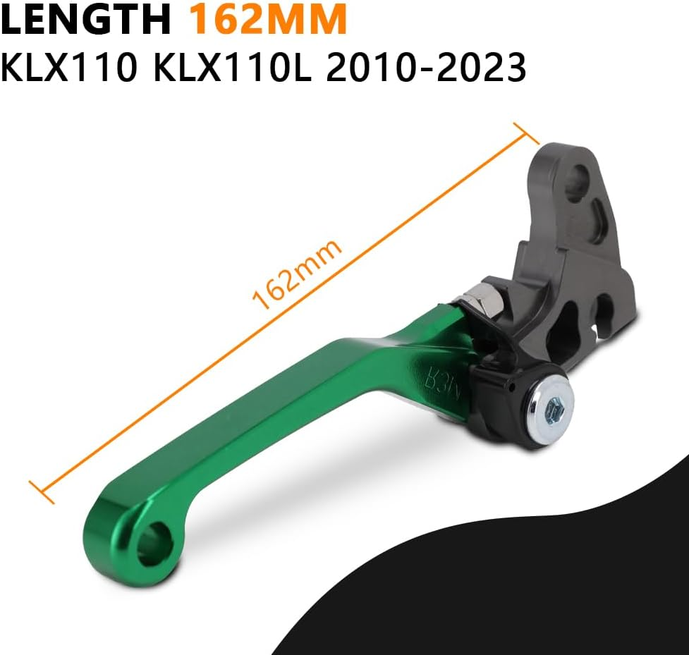 JFG RACING Motorcycle Brake Lever Folding Levers CNC for KLX 110 KLX110 KLX110L 2010-2023 Green image number 2