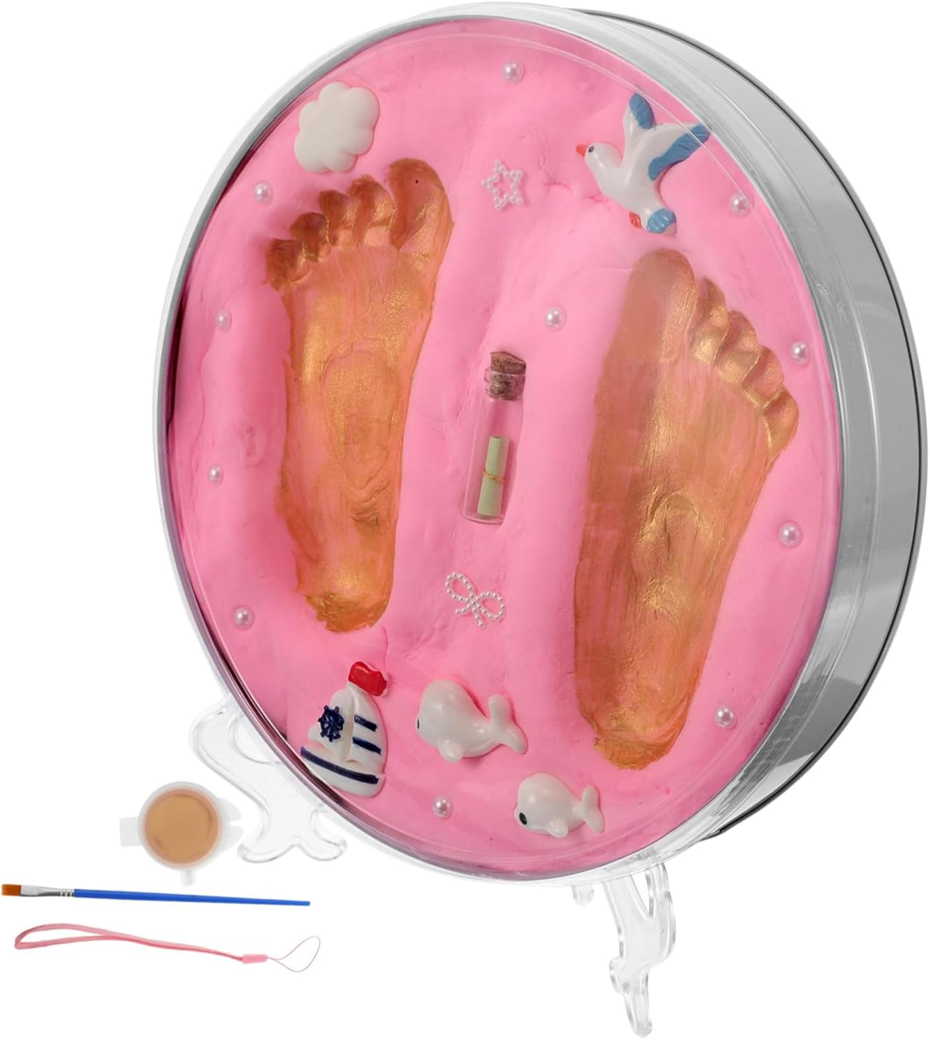 Handprint Mud Registry Search Handprint Photo Frame Kit Footprint Ink for Newborn Keepsake Handprint Ornament Kit Handprint Frame image number 2