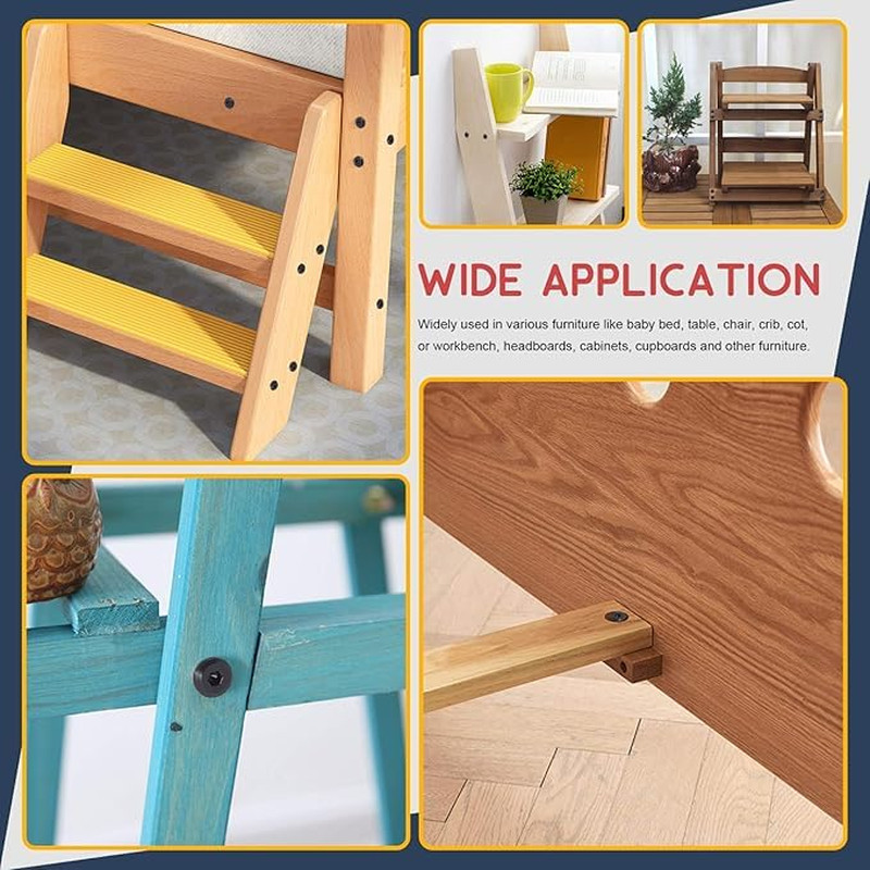 141Pcs Black Hardware Home Tools Set, Hex Bolts and Barrel Nuts with 1 X Hex Wrench, Great for Furniture, Screws M6 &times; 20/30/40/50/60/70/80Mm Hardware Screw Kit, image number 3