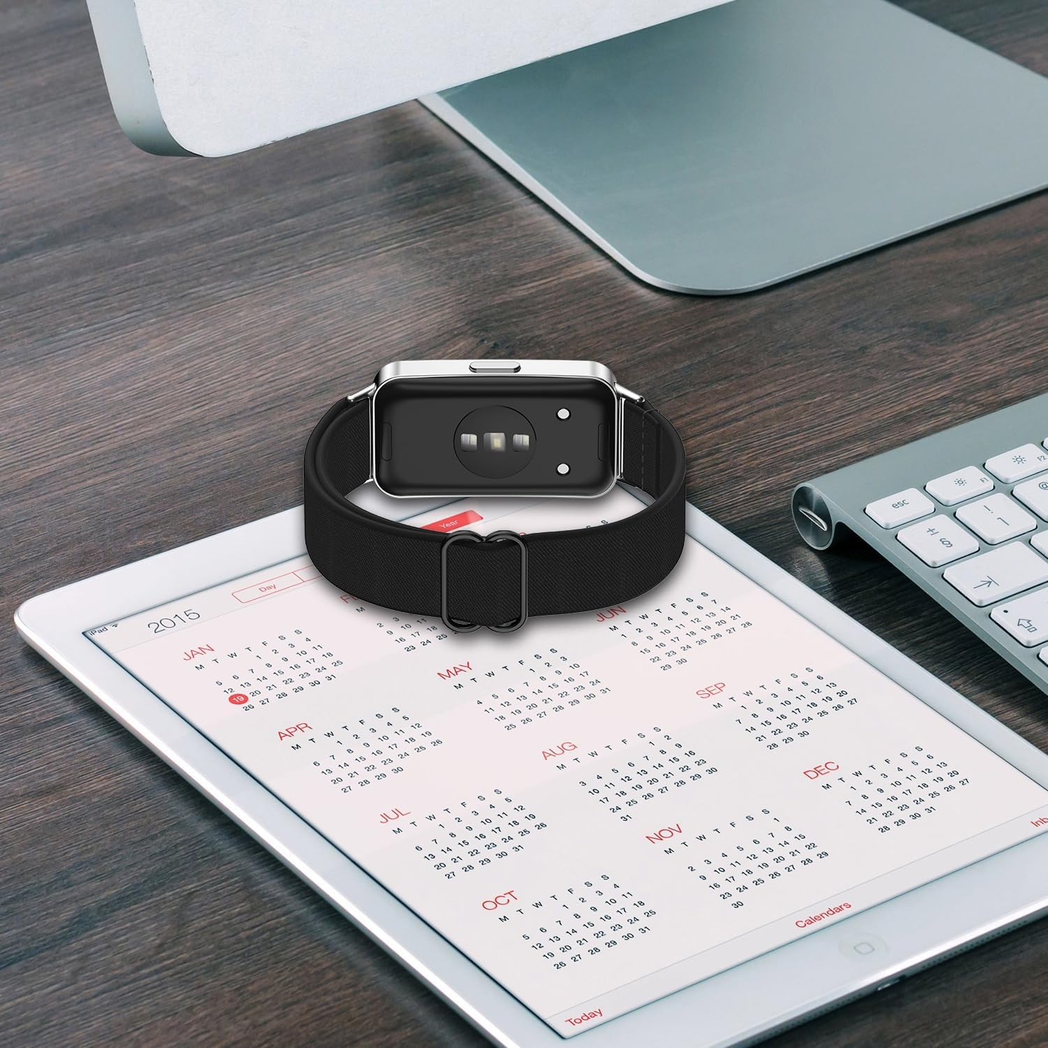 HOMTERN Straps Compatible with Huawei Band 10/Band 10 NFC, Band 9/Band 9 Nfc,Band 8/Band 8 NFC, Flexible Nylon Durable Smartwatch Watch Replacement Bands for Women and Man,Black, One Size, Nylon image number 6