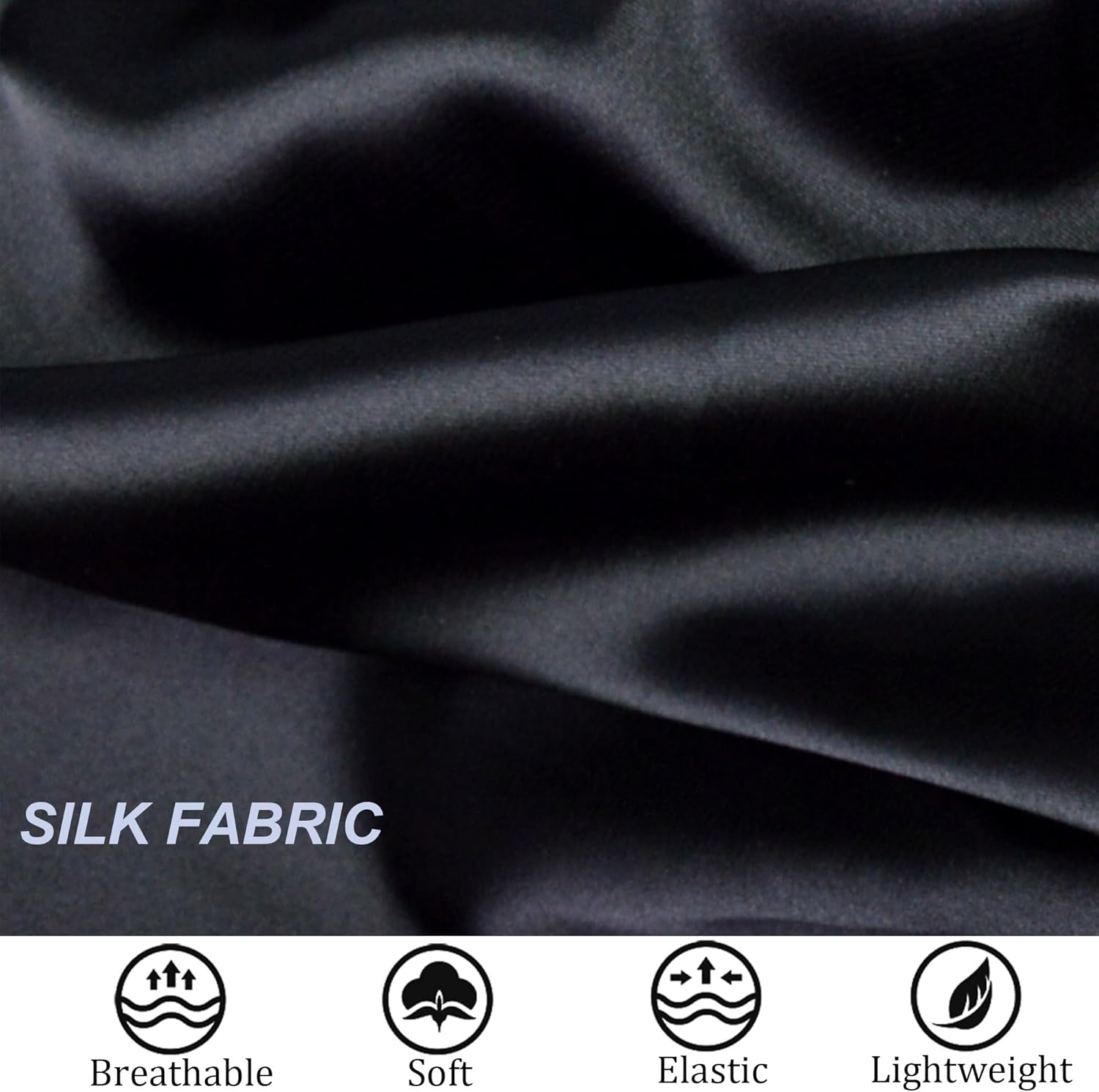 Beutyme Silk Bonnet for Sleeping Satin Bonnets Double Layer Reversible Hair Cap Bonnet for Women Long Curly Braid Hair image number 1