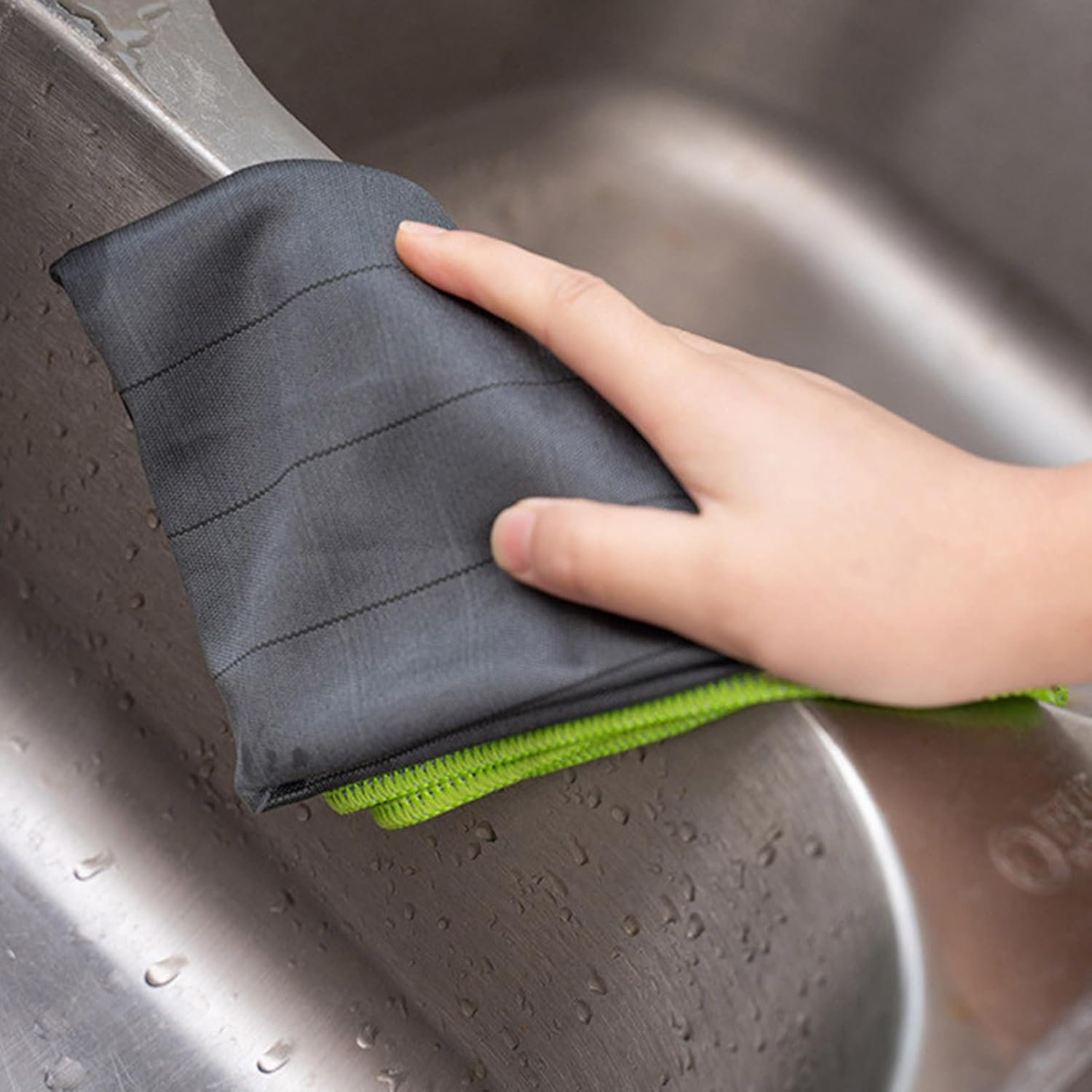 5X Dish Rugs for Fabric, Bowl Rugs and Cleaning | SOFT ABSORBENT: These Are Primarily Great for Clean Glass, S, Primarily Glass, Stainless Steel, and Electronics image number 3