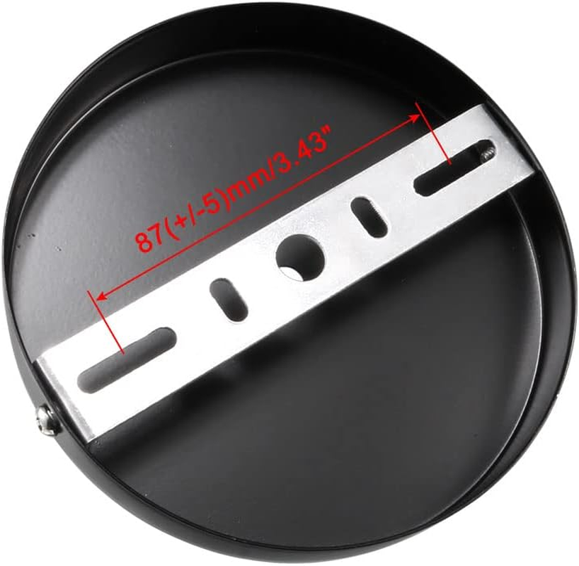 Uxcell Retro Light Canopy Kit Wall Sconce Lamp Plate Fixture 120Mm 4.7Inch Black