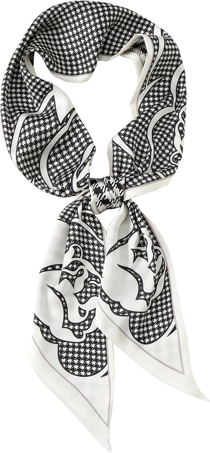 59" Long Silk Head Scarf for Women Neck Scarf Belt Satin Scarf for Hair Lightweight Purse Scarf