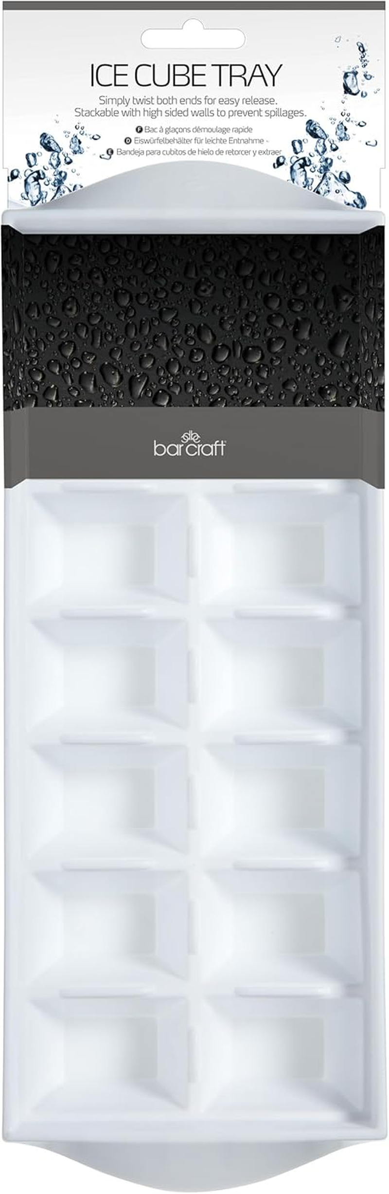 Kitchen Craft Bar Craft Ice Cube Tray, White, 5028250144478 image number 4