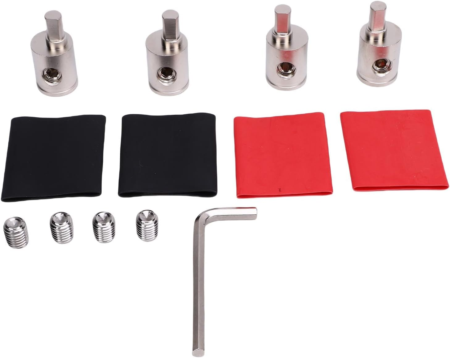 CHICIRIS 0 Gauge Amplifier Wiring Kit 4PCS Brass Amp Input Reducers High Strength Material Stable Connection High Compatibility Easy Installation with Accessories for Car Stereo System (0GA to 4GA) image number 2