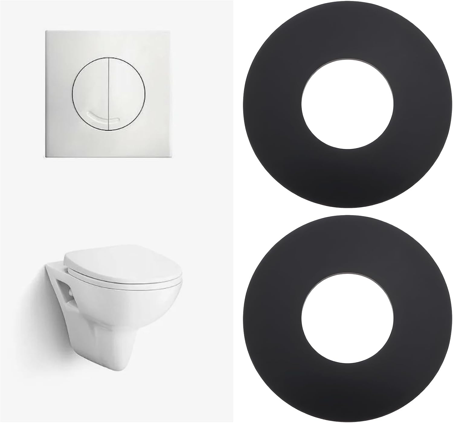 4PCS Cistern Seal 65X28.5X3Mm Compatible with WISA Compatible with DAL From1988.07 Toilet Tank image number 5