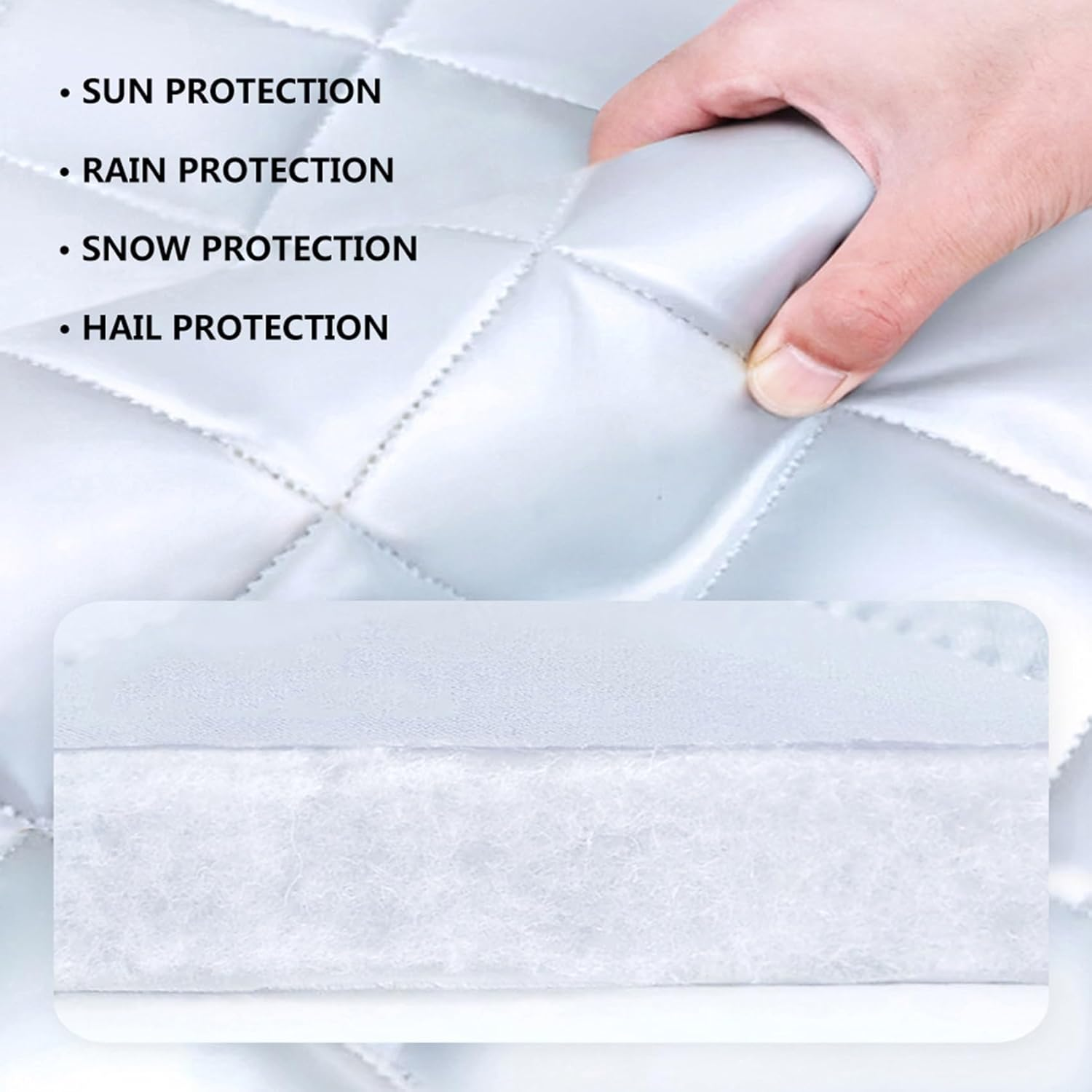 Hail Protector Car Cover Compatible with MG Mg4,Thicken Hail Cover for Sedans, Suvs,Trucks,And Minivans All-Weather Protection image number 3