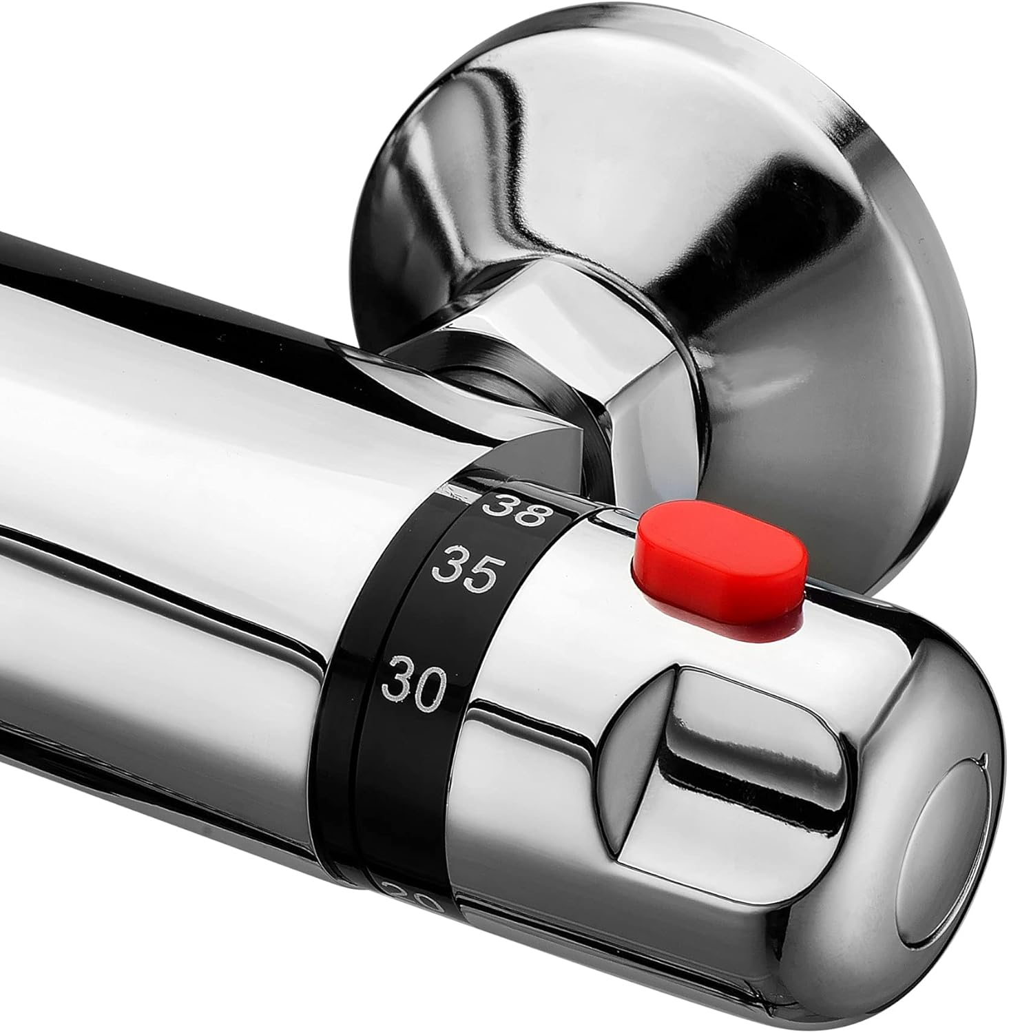 ENKI, Luna, BBT0171, Chrome, Thermostatic Bath Shower Mixer Valve, Wall Mounted, Solid Brass, Anti-Scald Device, Easy to Install Replacement Bath Shower Valve, 10-Year Guarantee image number 2