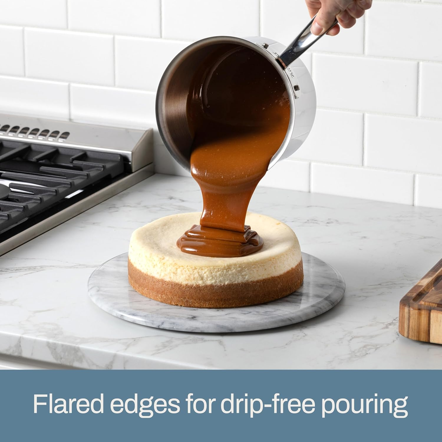 All-Clad 4202 Stainless Steel Tri-Ply Bonded Dishwasher Safe Sauce Pan with Lid/Cookware, 2-Quart, Silver image number 6