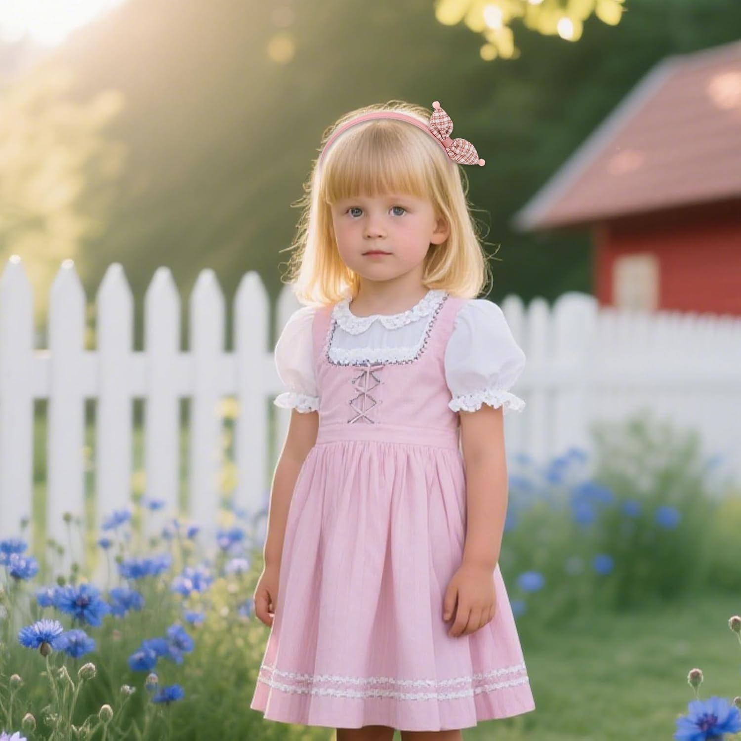 Bumlofa Pack of 5 Women'S Checked Bow Headbands, Retro Design with Teeth for Headbands, Girls, Matching Hair Accessories for Parties & Everyday Looks, Trendy Headband image number 4