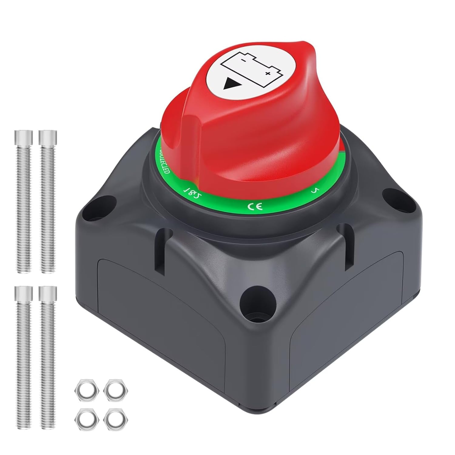 1-2-Both-Off Battery Disconnect Switch Power Cut off Kill Switch Waterproof for Marine Boat Car RV ATV Vehicle Battery Master Cut Shut off Isolator Switch (1-2-Both-Off) image number 4